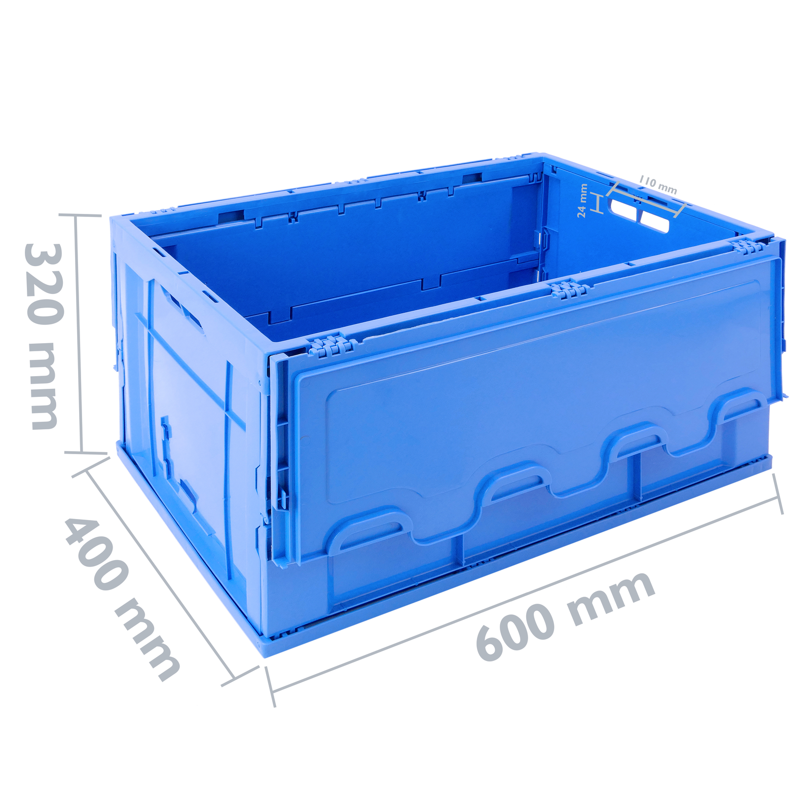 Plataforma con ruedas para transporte de cajas eurobox 60 x 40 cm 4-PACK -  Cablematic