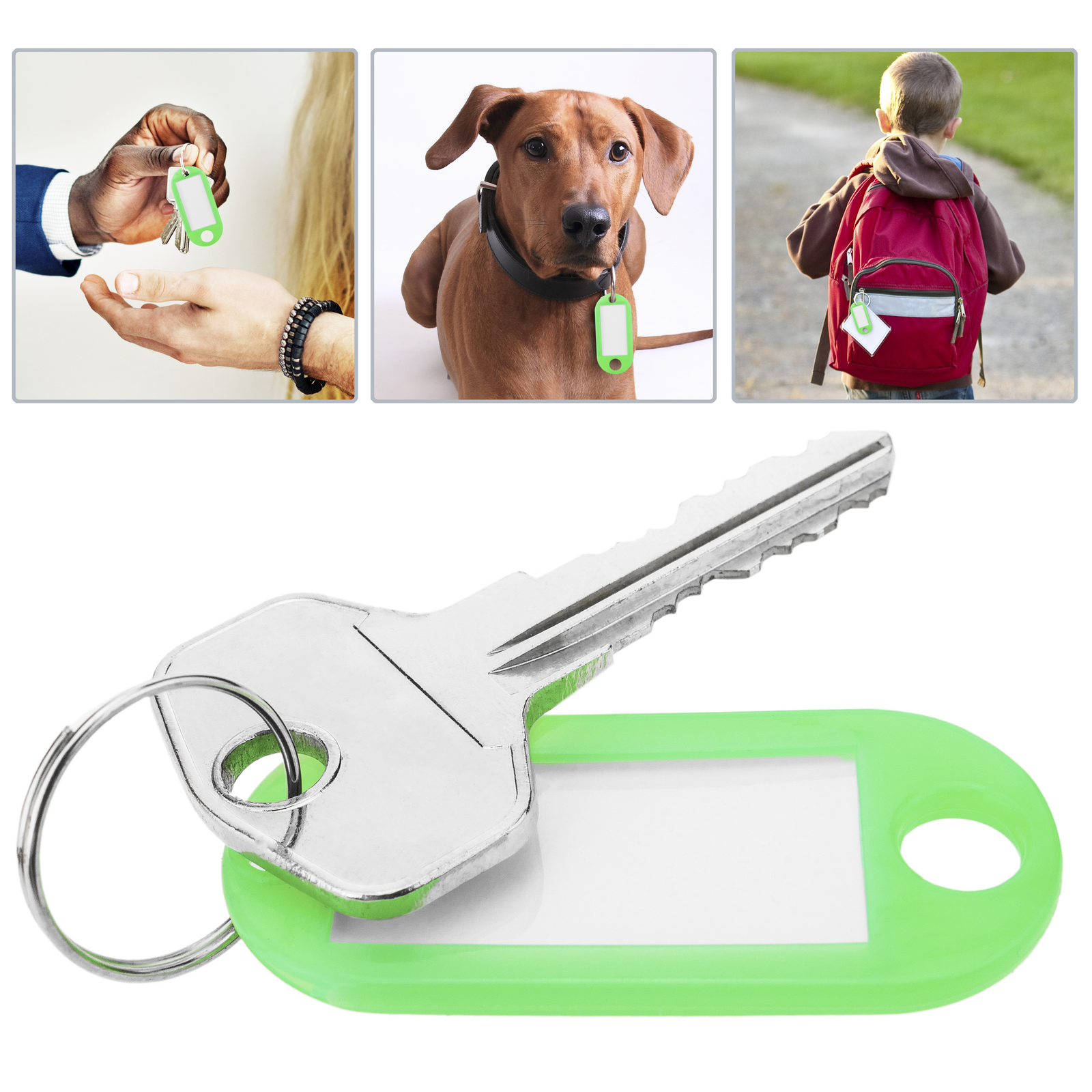 10pcs Porte Clef Etiquette,Porte Clés Couleur Pour Marquer Les Clés,Valises,Sacs,Animaux  De Compagnie,Cinq Couleurs