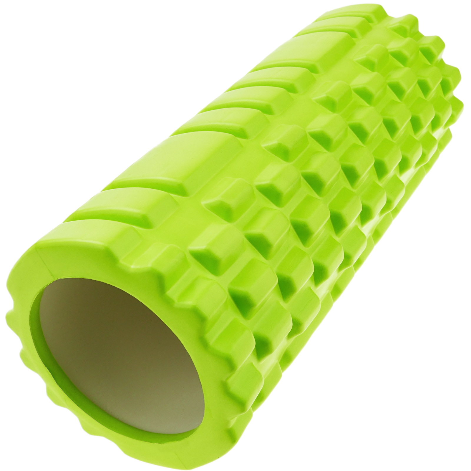 Foam Roller - Rodillo de espuma para masaje muscular (Libro de ejercicios  incluido) diseño de rejilla para