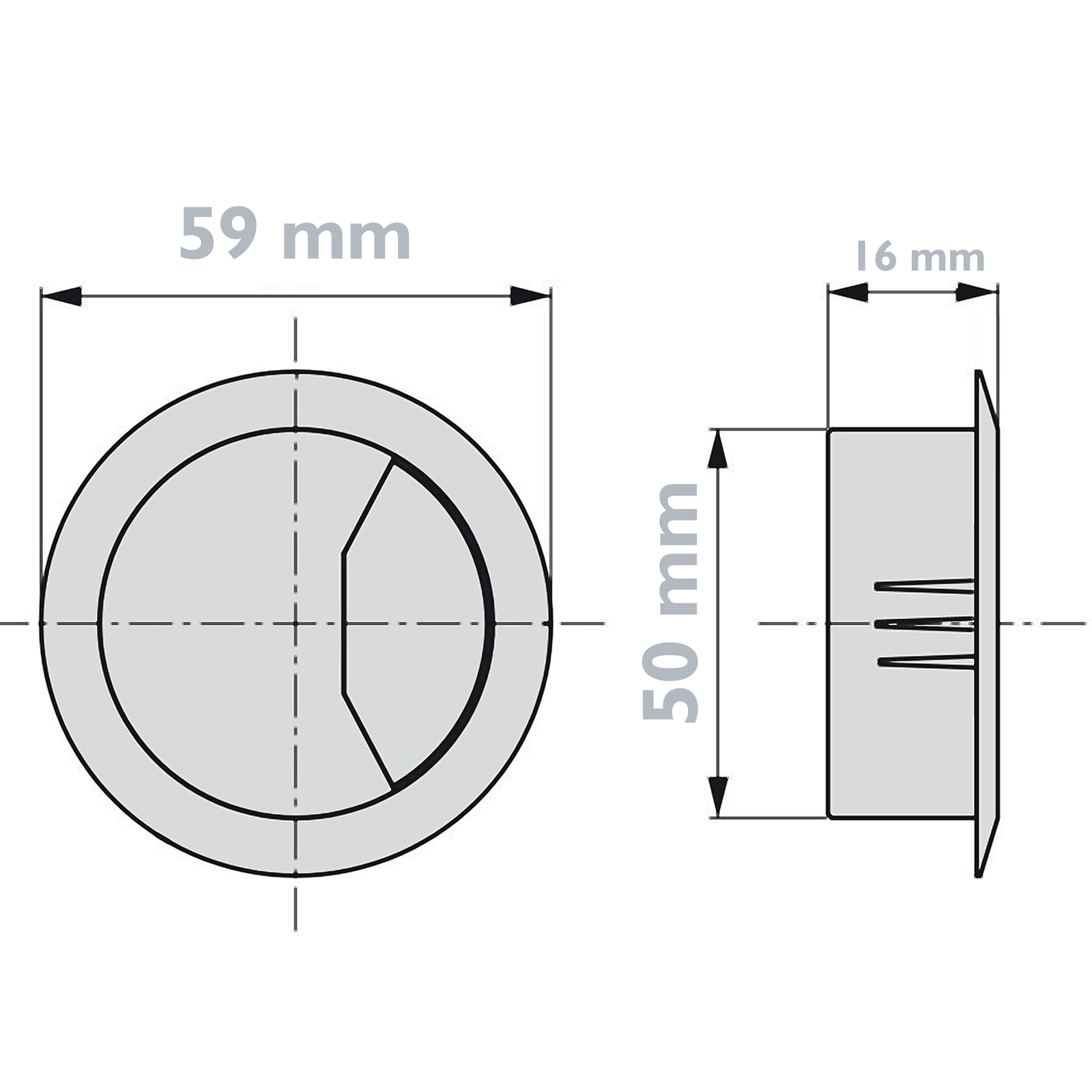 Emuca Lote de 8 tapas pasacables circulares, diámetro 60mm, para encas –  VicHome