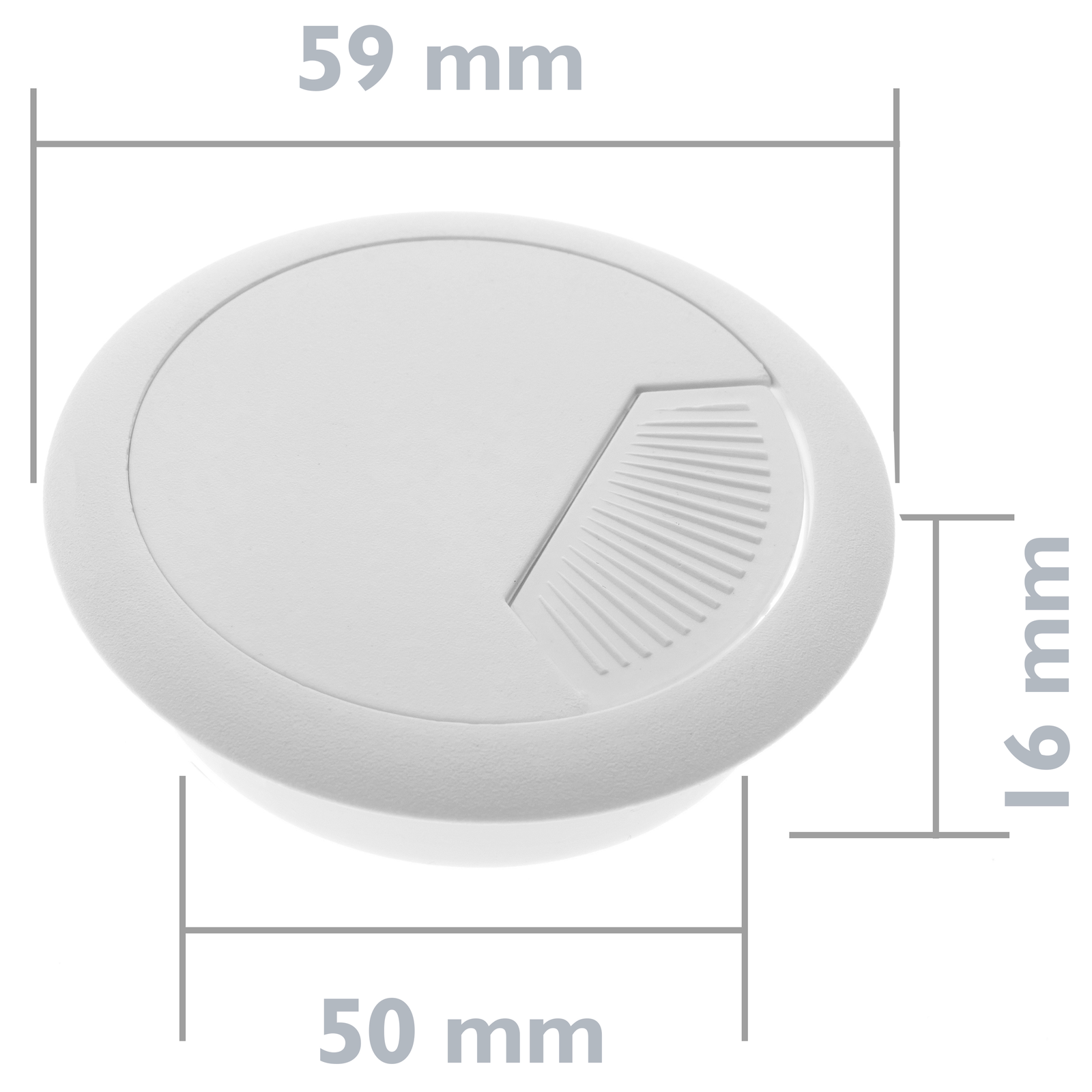 Trsnzul Tapa Pasacables 20 Piezas Pasacables Mesa Oficina Blanco 35mm  Pasacables de Mesa Circular Tapa Cables Pasacables Escritorio Plástico para