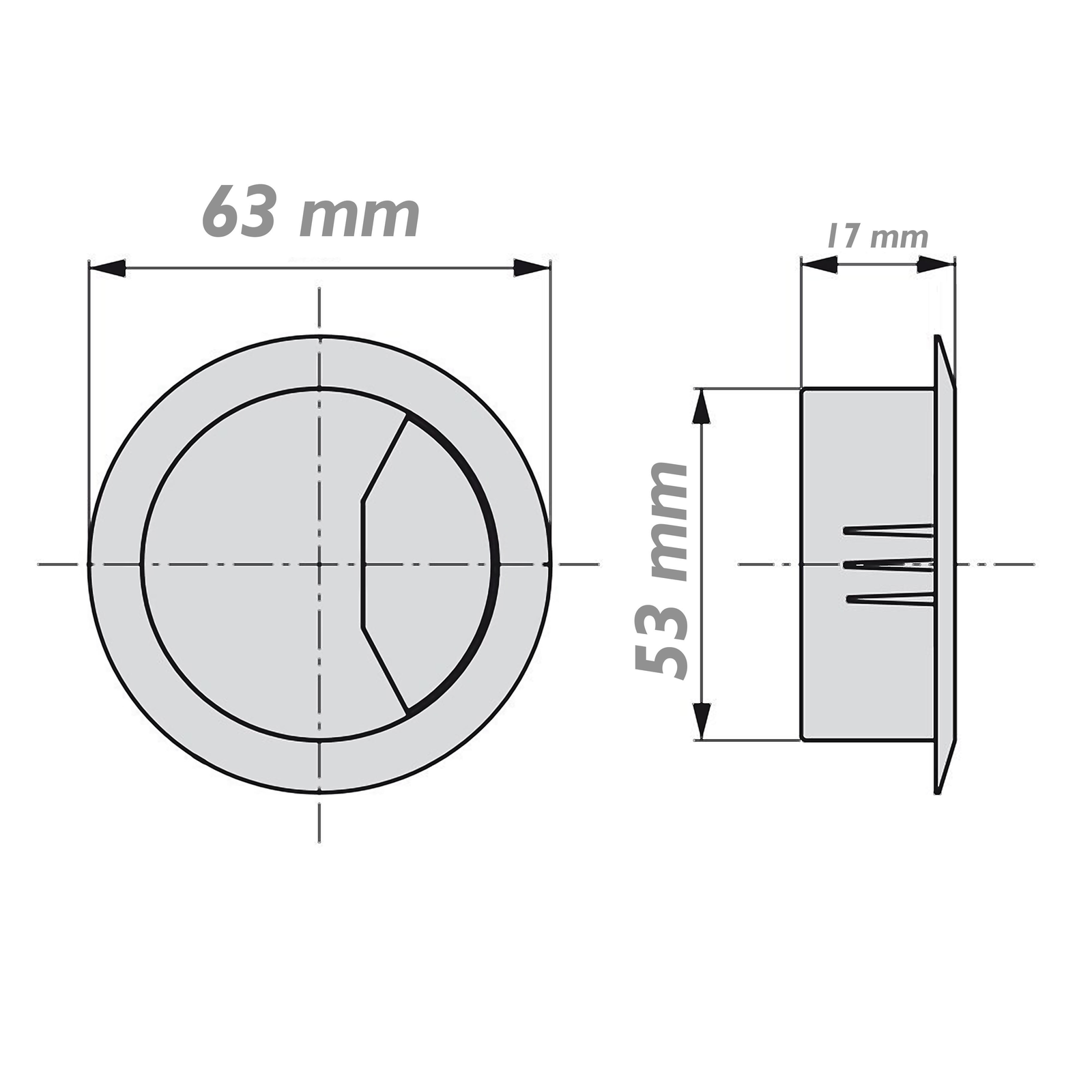 Lote de 20 pasacables BeMatik redondo para encastrar en mesa de color negro  y diámetro 53 mm - Ordenación de cables - Los mejores precios