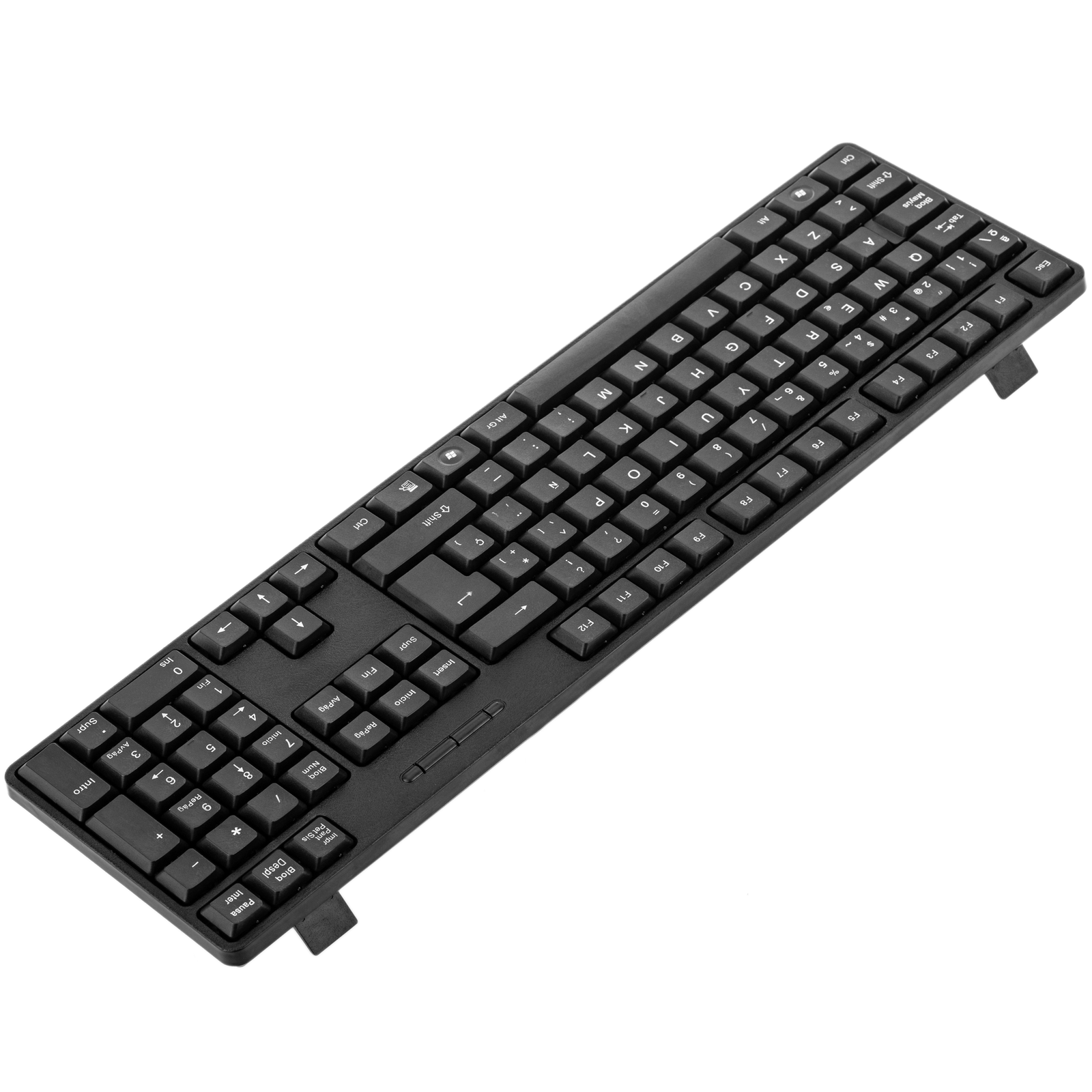 Clavier QWERTY USB 104 touches Noir - Cordon 1.40 m - US - Trademos