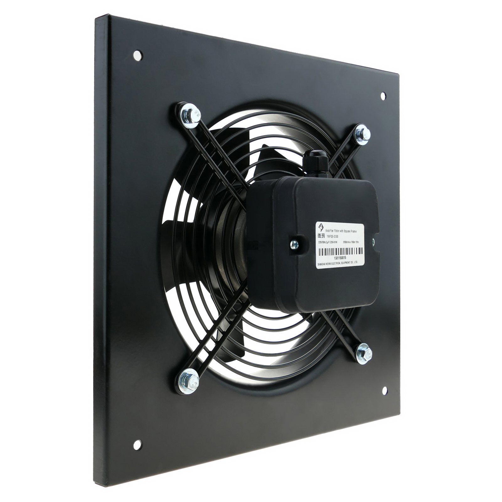 Extracteur d'air de mur pour la ventilation industrielle de 300 mm 2550 rpm  carré 430x430x64 mm - Cablematic