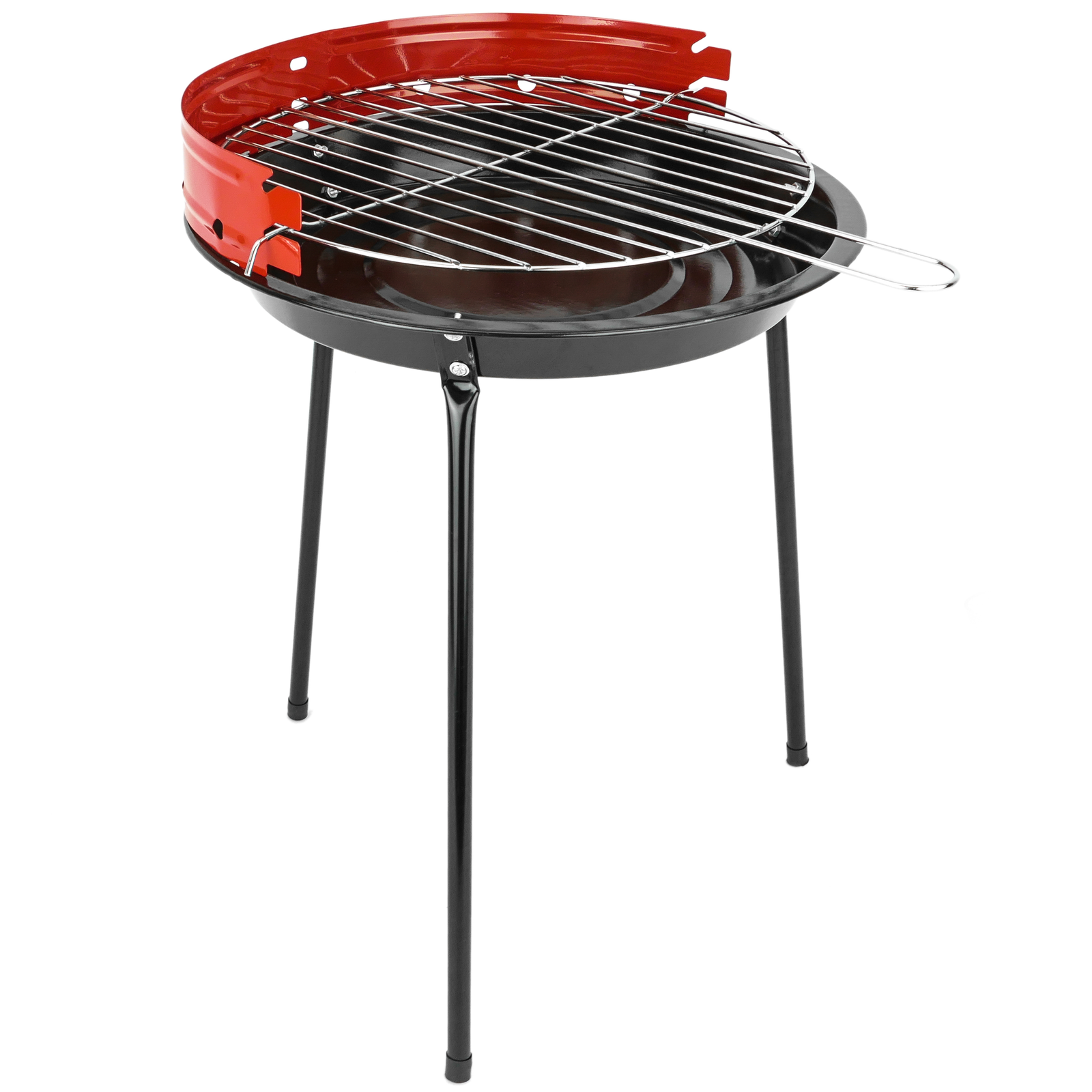 Barbecue a carbonella rotondo 33x45 cm con gambe Griglia per