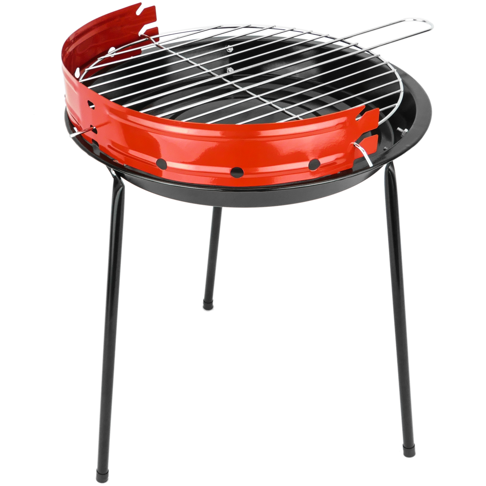 Barbecue Cupola in acciaio con ruote per campeggio giardino legna