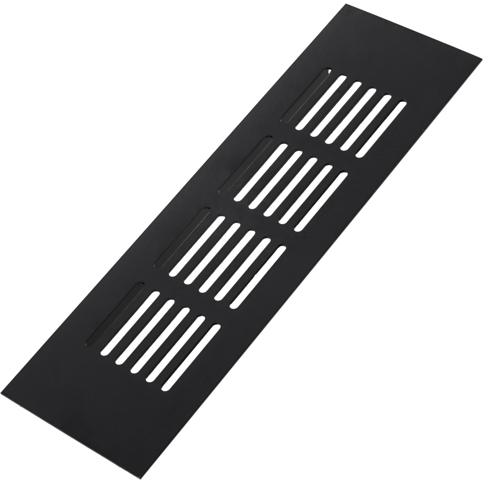 Grille de ventilation pour plinthes base en aluminium 300x60mm de couleur  noire