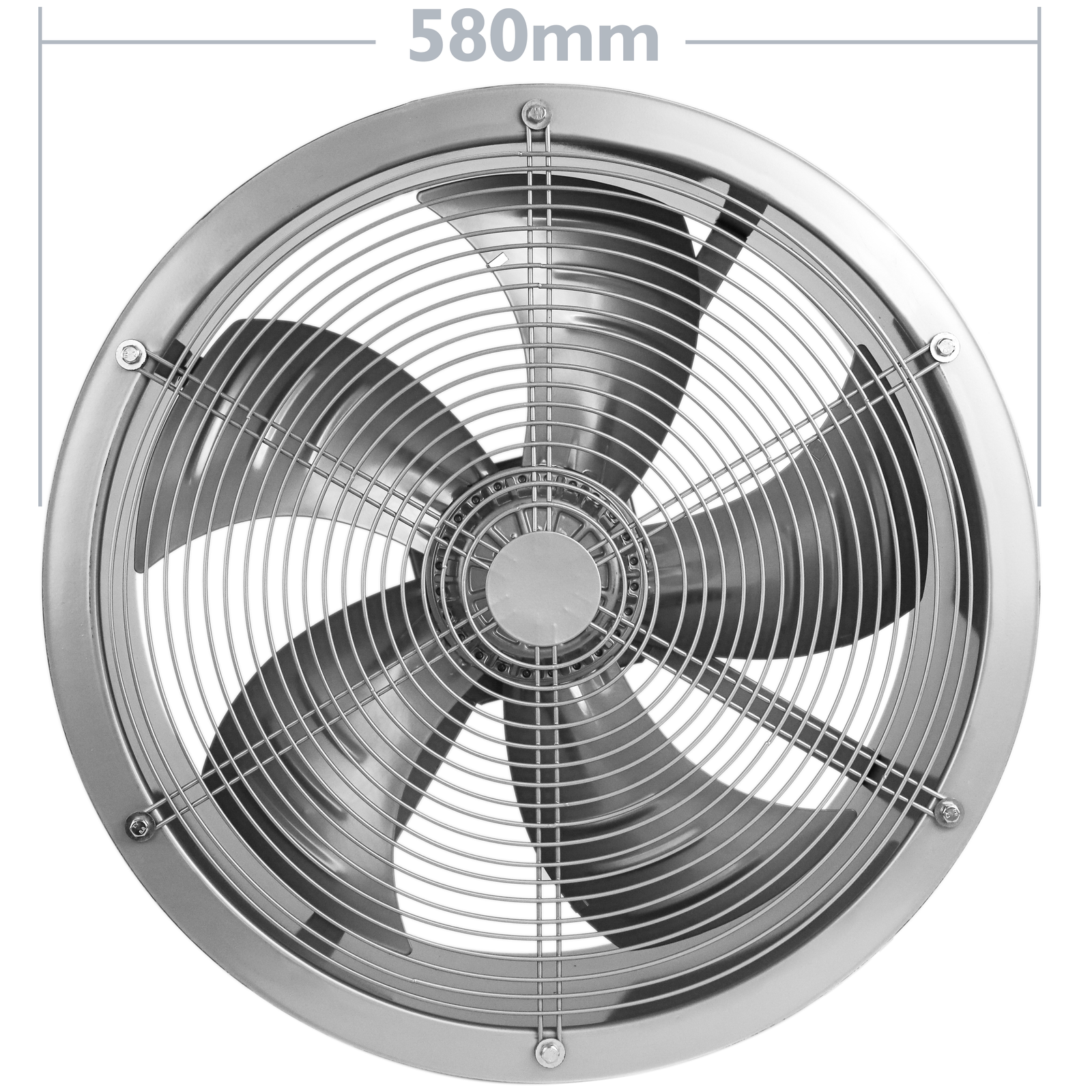 Extracteur d'air de mur pour la ventilation industrielle de 500 mm 1350 rpm  carré 665x665x95 mm - Cablematic