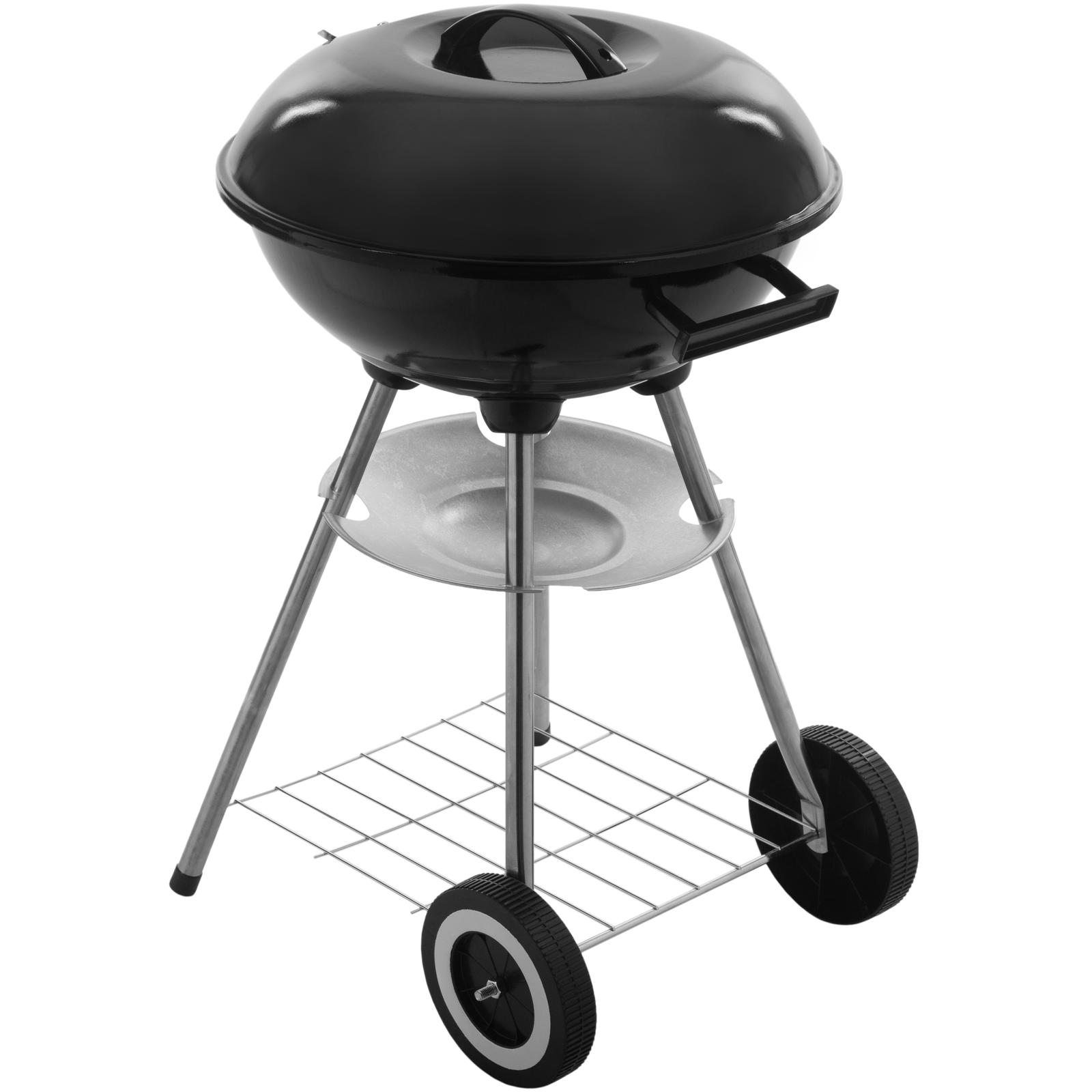 Barbecue a carbonella rotondo 60x75 cm con gambe Griglia per barbecue con  supporto per paella per giardino e campeggio - Cablematic