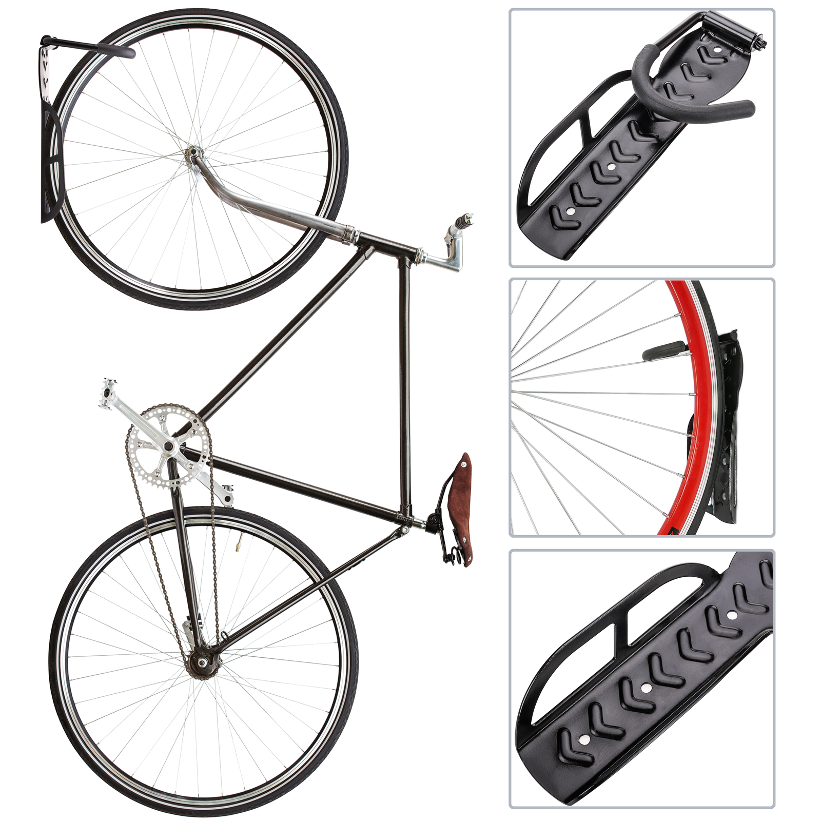 Pata de cabra para bicicleta Caballete ajustable de 28-33 cm - Cablematic