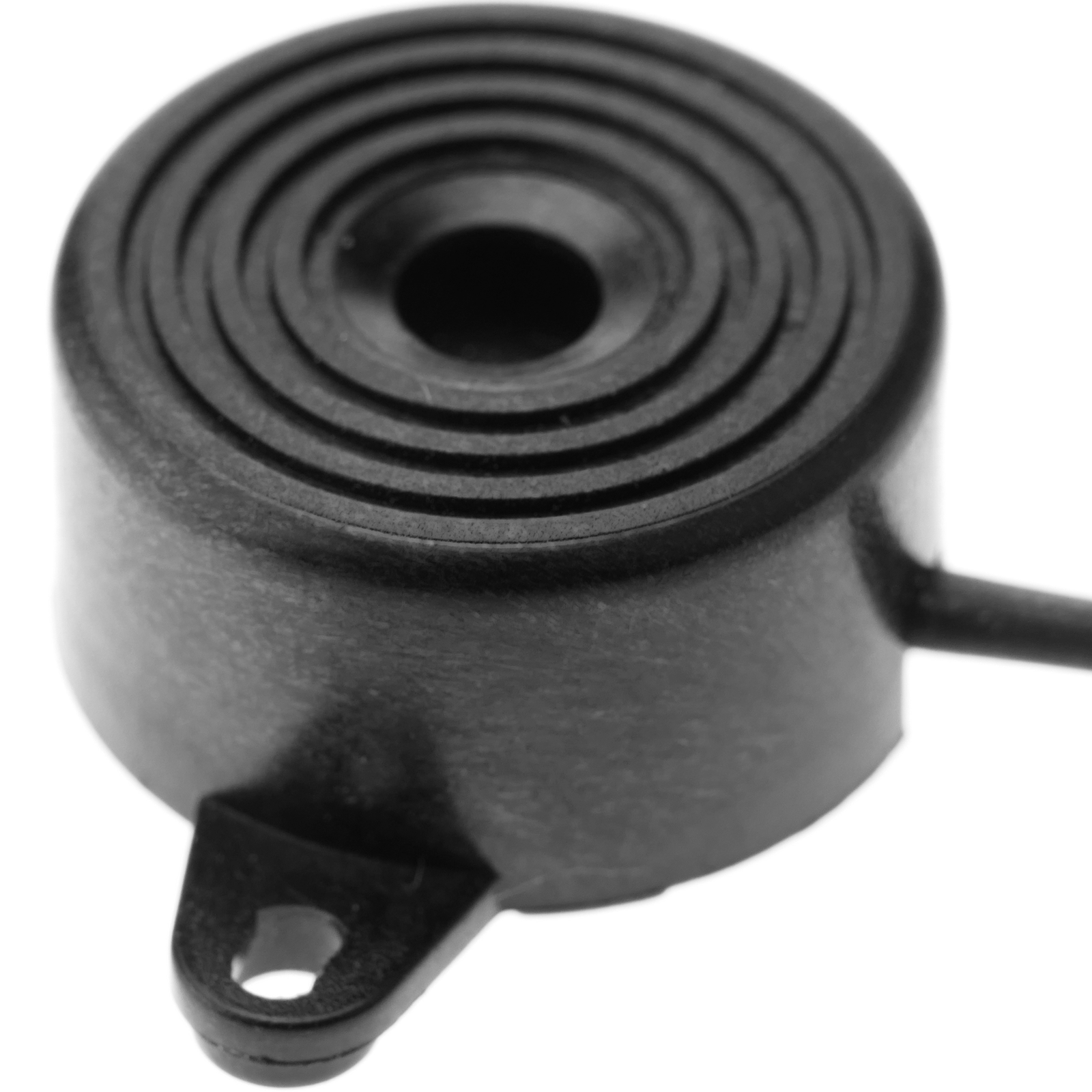 Zumbador piezo cerámico con sonido contínuo o intermitente 12VDC