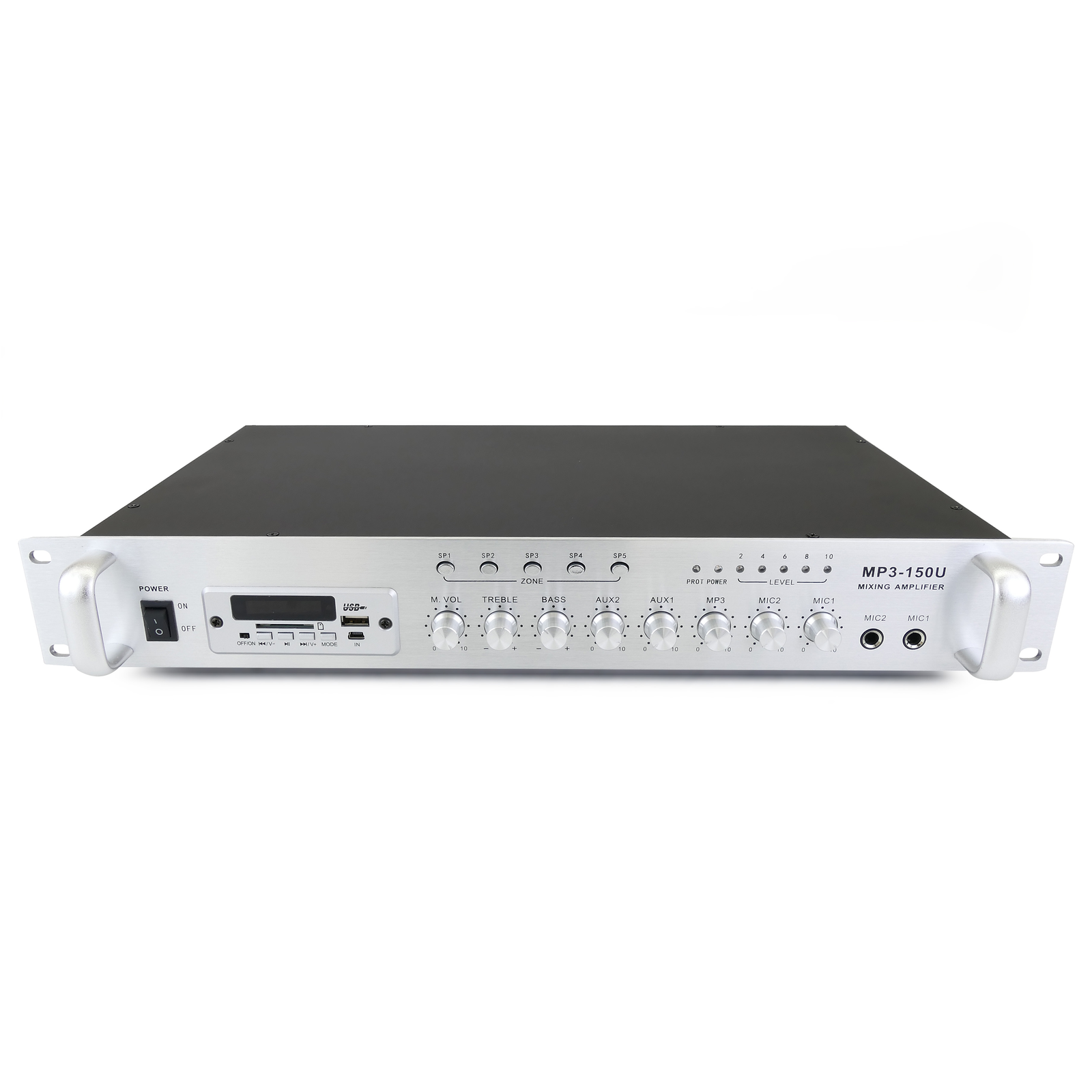 Amplification du son professionnel 1000W 110V 8 zones avec MP3 AUX MIC rack  - Cablematic