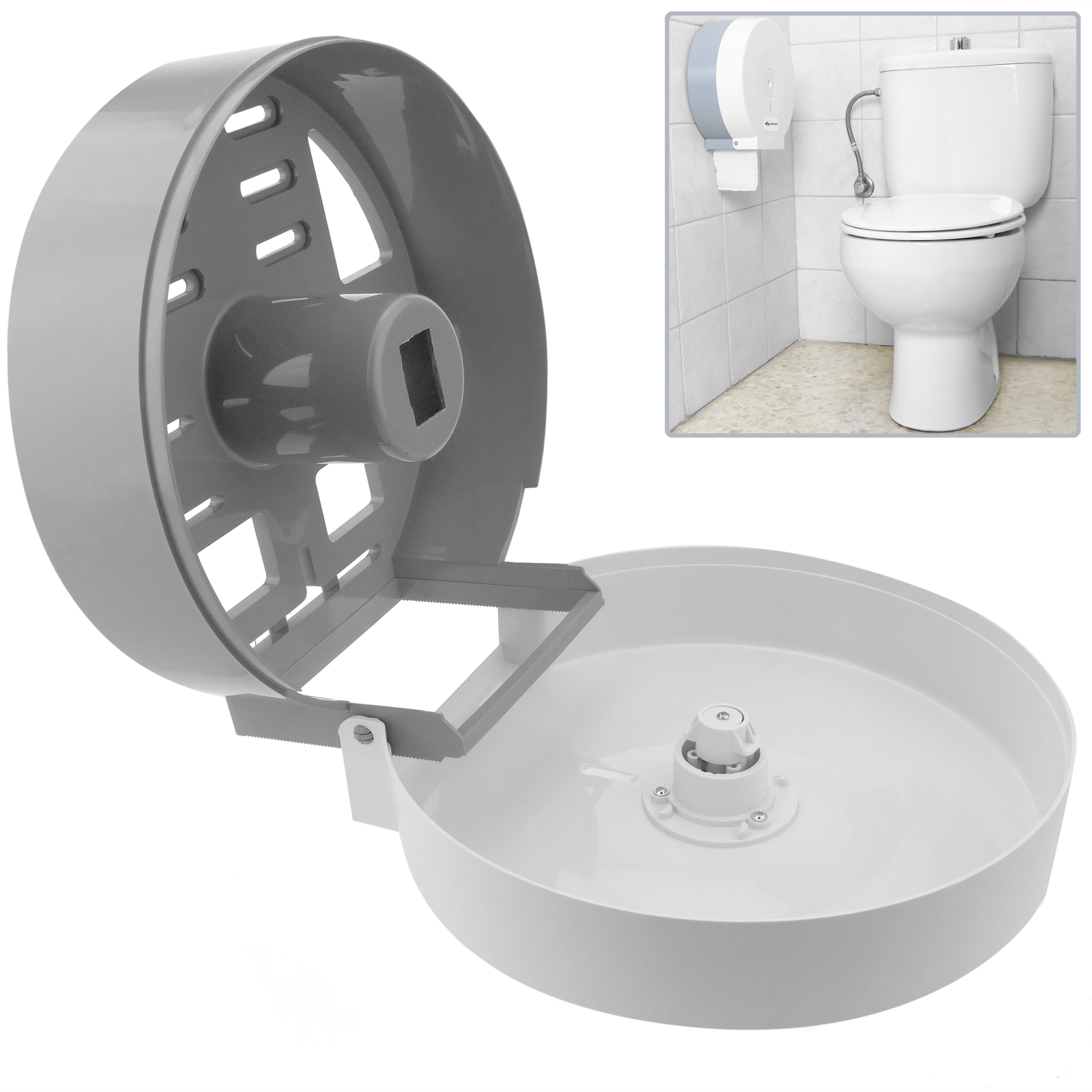 Portarrollos Industrial Acero Blanco 05001.CABEL.W Complementos de baño —  Acpclima