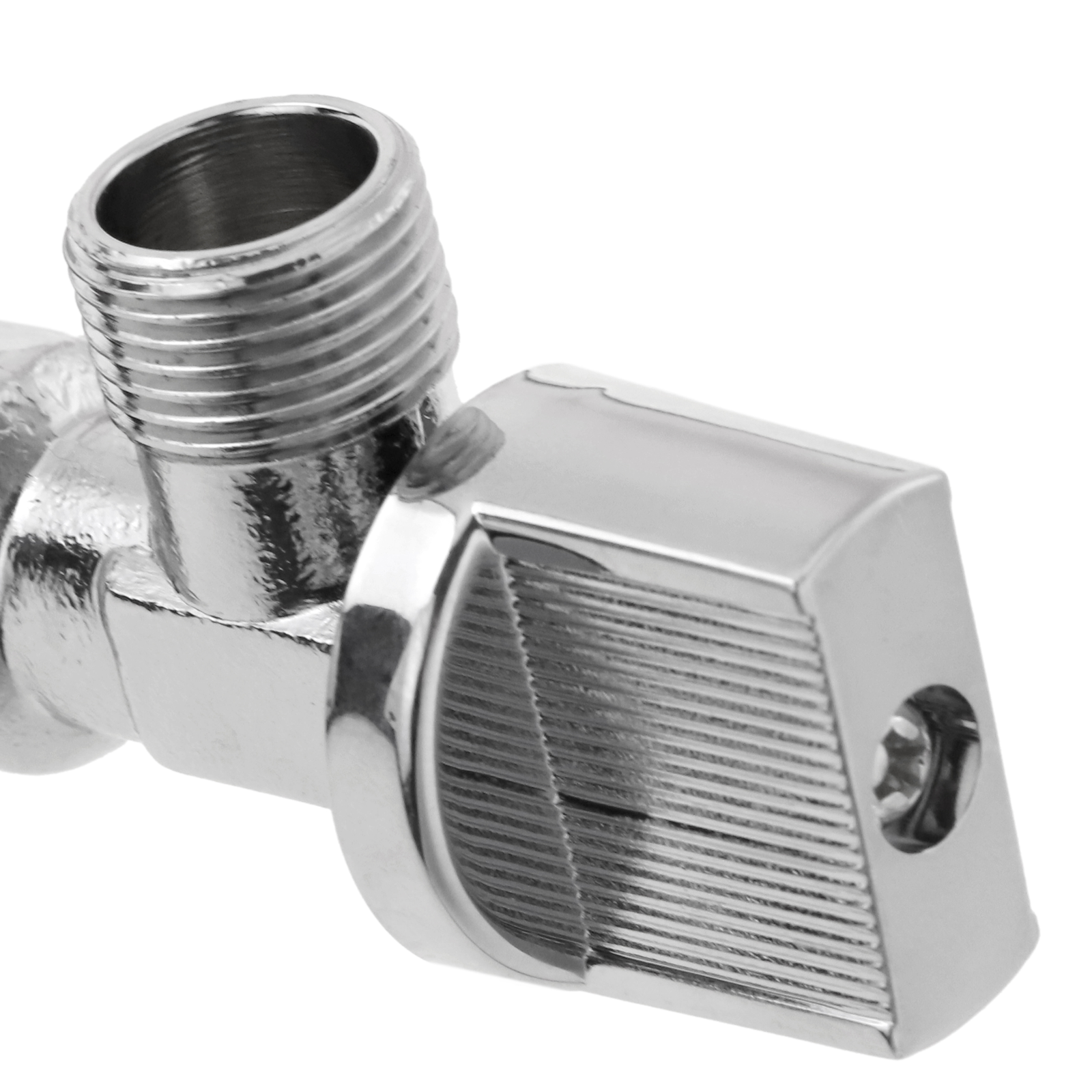 Llave de paso de 3 vías en escuadra 3/4 - 1/2 - 3/8 - Cablematic