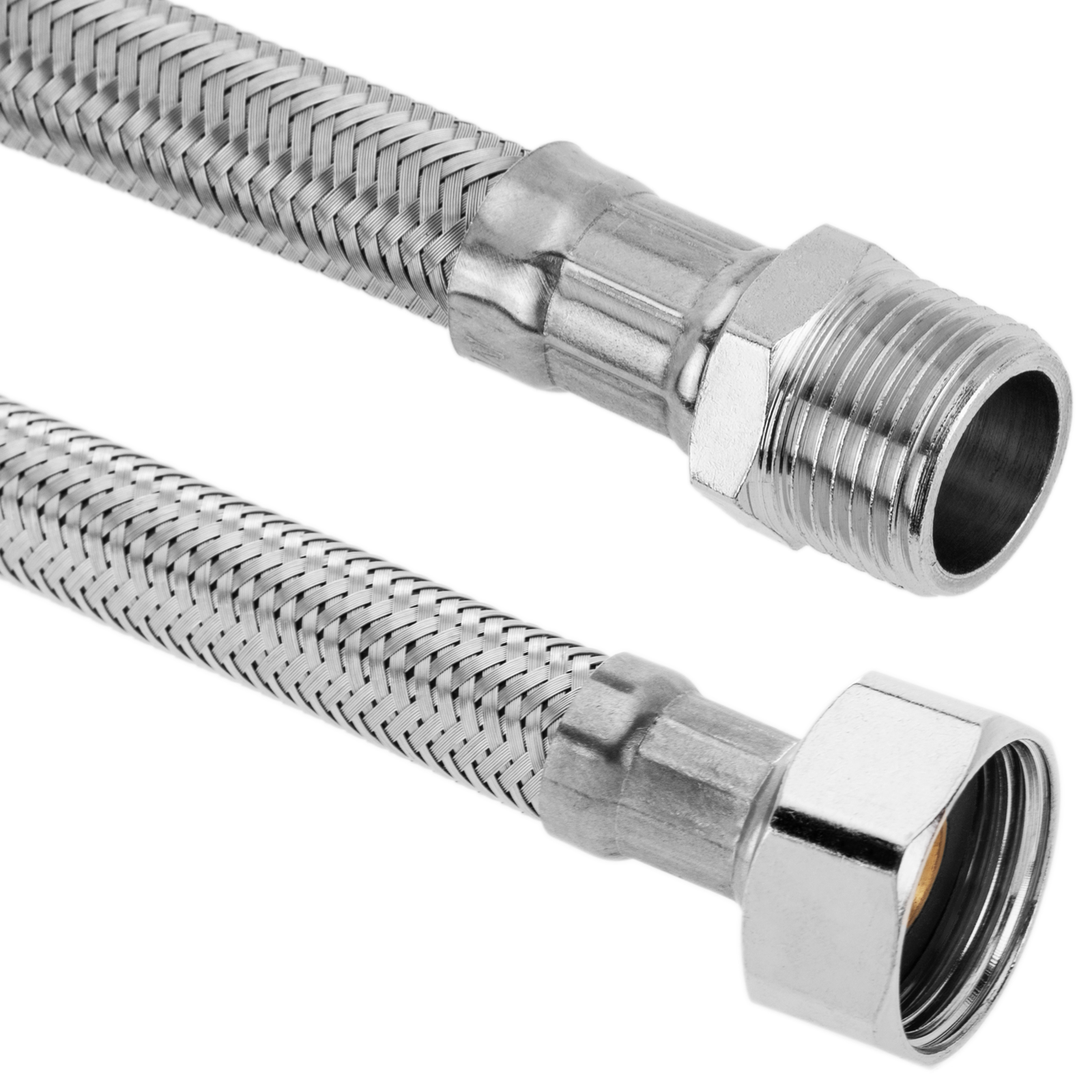 Flexible inox 15 cm mâle 15 x 21 femelle 15 x 21, 301098, Plomberie