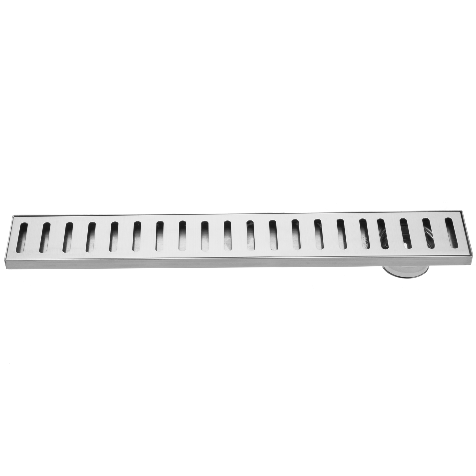 Gouttière de drainage 80x7.5cm avec grille en acier inoxydable mat -  Cablematic