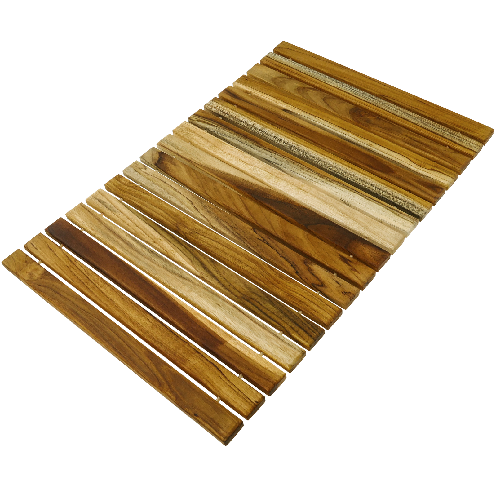 Tarima / Alfombra FLEXIBLE para ducha y baño, en madera de teca