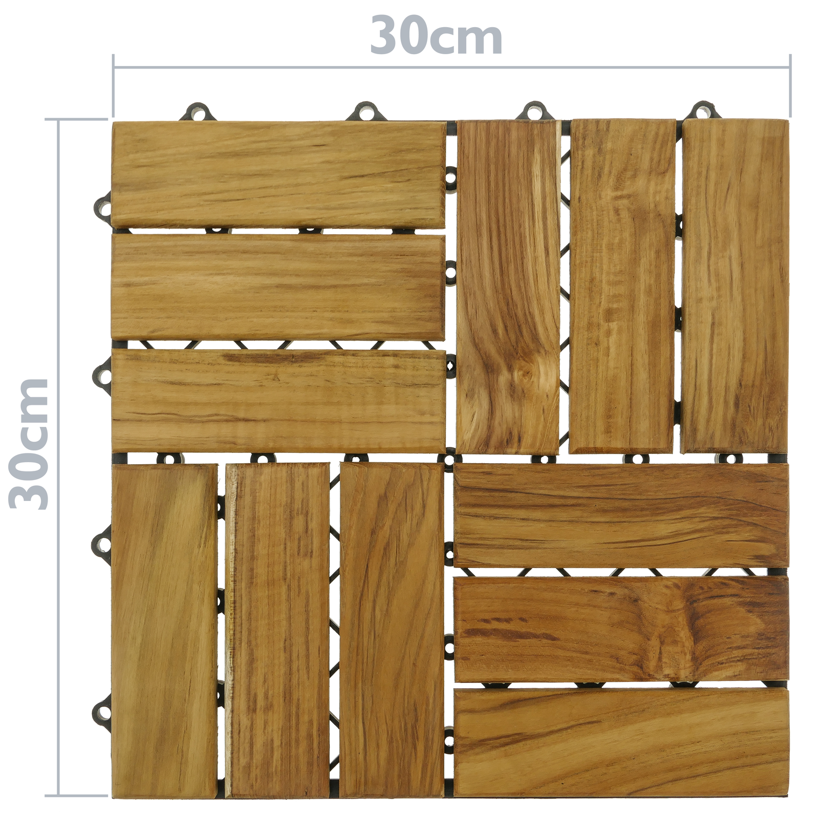 Tarima para ducha y baño redonda 50 cm de madera de teca certificada -  Cablematic