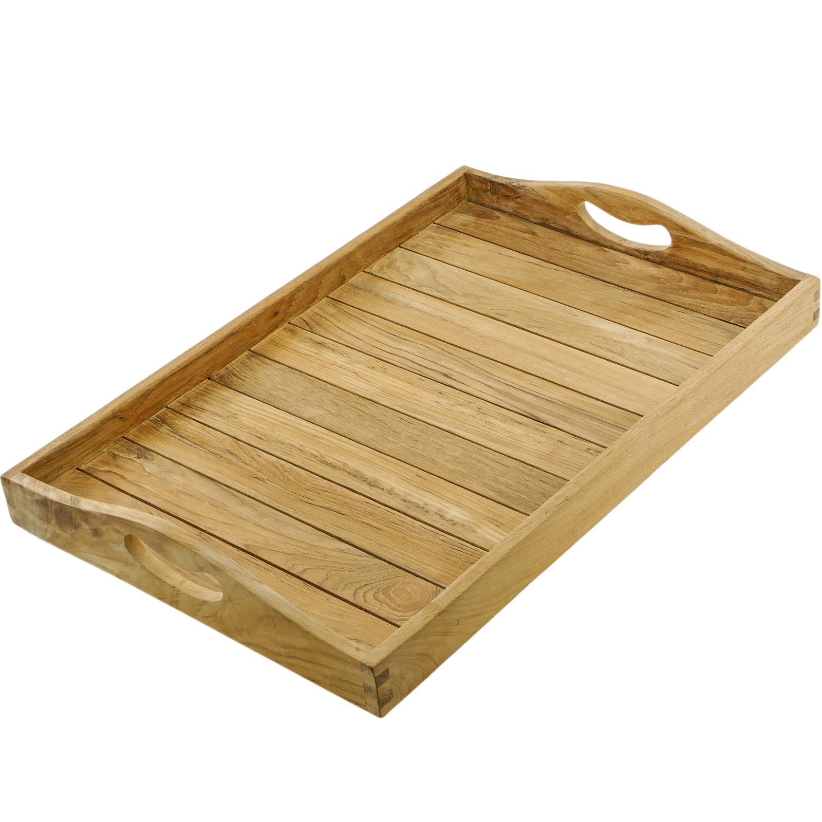 Bath tray with handles 60 x 40 x 5 cm spa wellness certified teak wood -  Cablematic