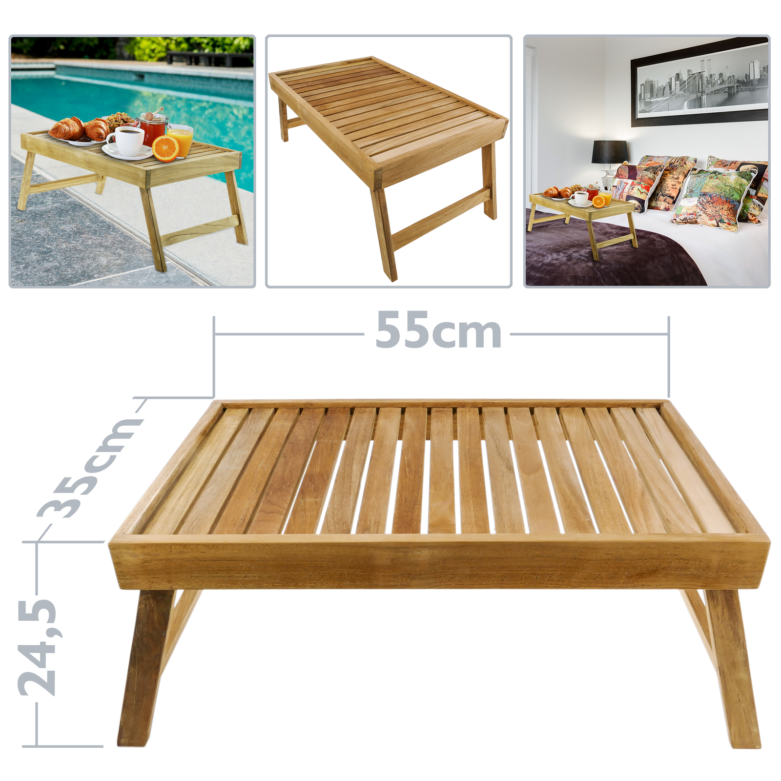 BANDEJA DE CAMA PLEGABLE MADERA 35.5X56.5X8CM — Deco Hogar