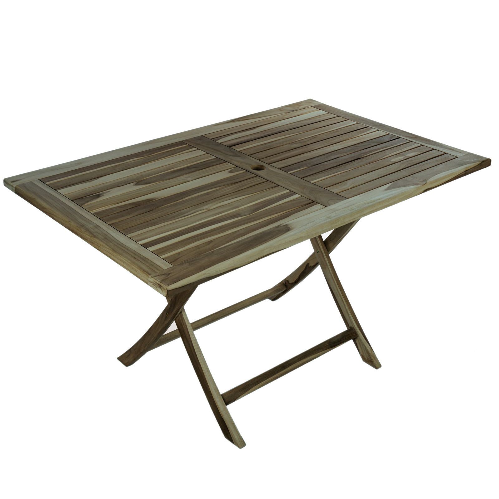 Mesa Plegable Portatil con Caño de Aluminio y Tapa de Madera