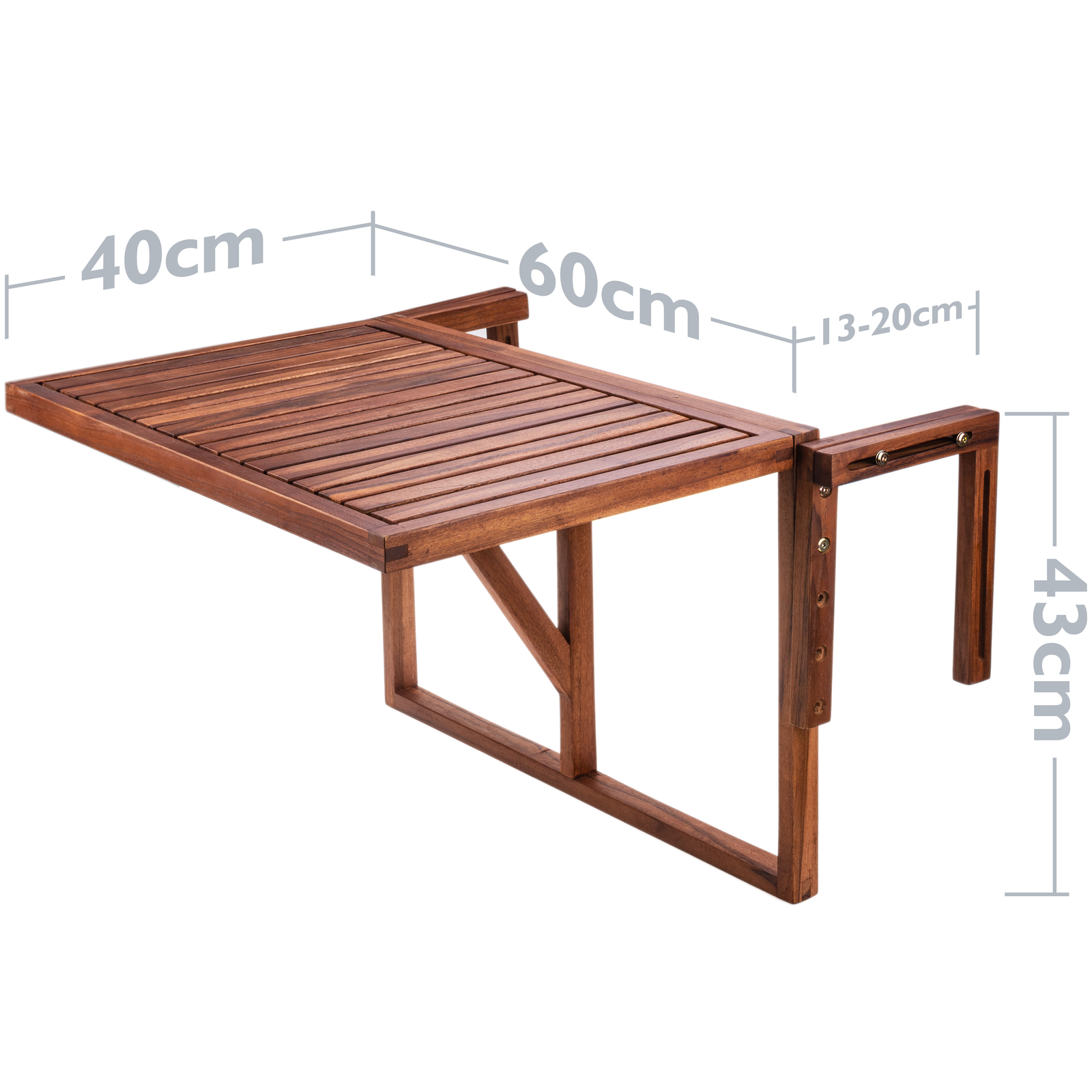 Table pliante ovale en teck Ecograde© Manoï pour balcon