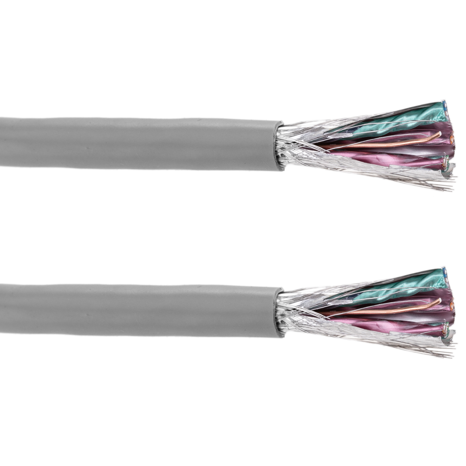 305 m rigid gray Cat. 7 SSTP CCA ethernet network cable reel