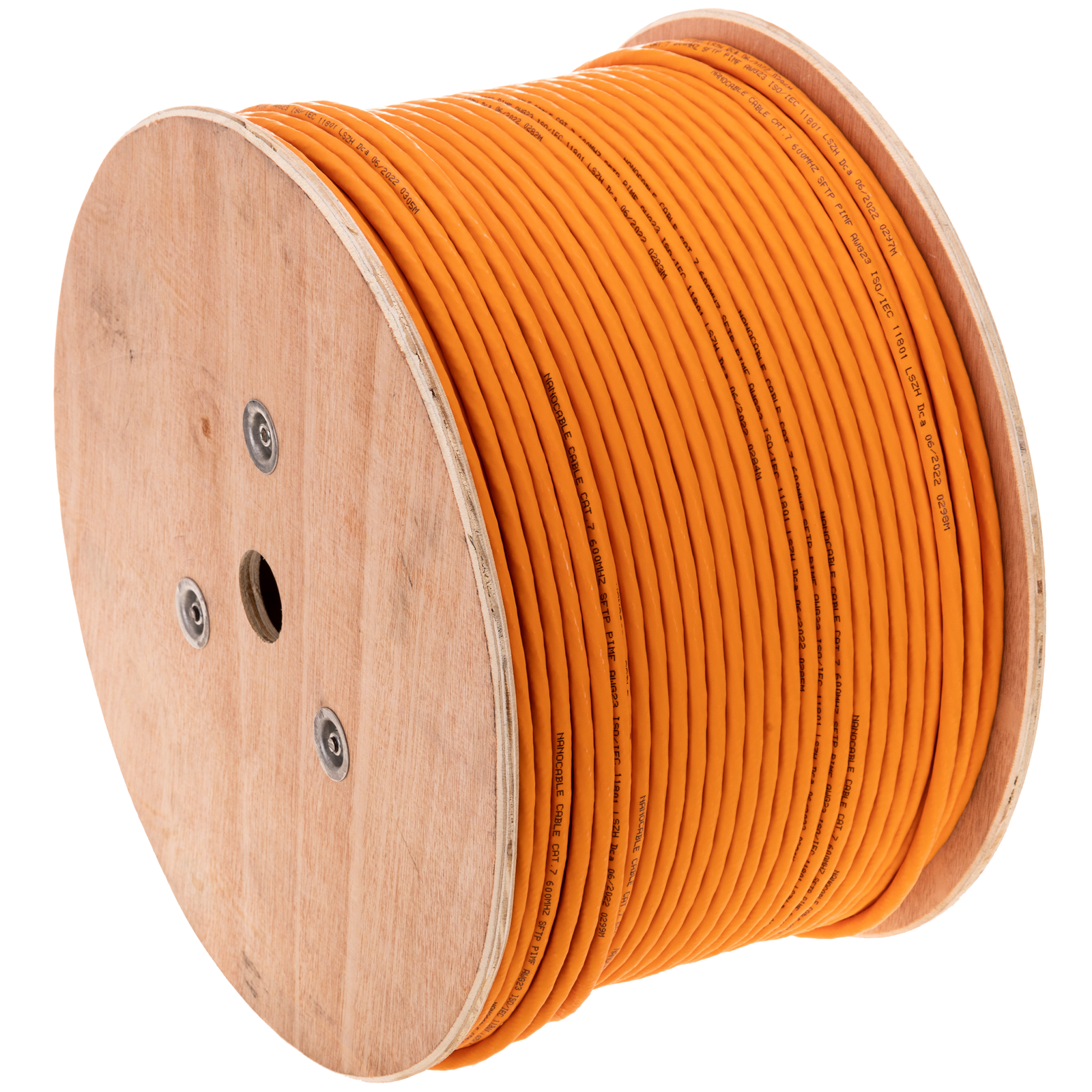 305m Rigid Orange Cat. 7 FTP CCA Ethernet Network Cable Reel