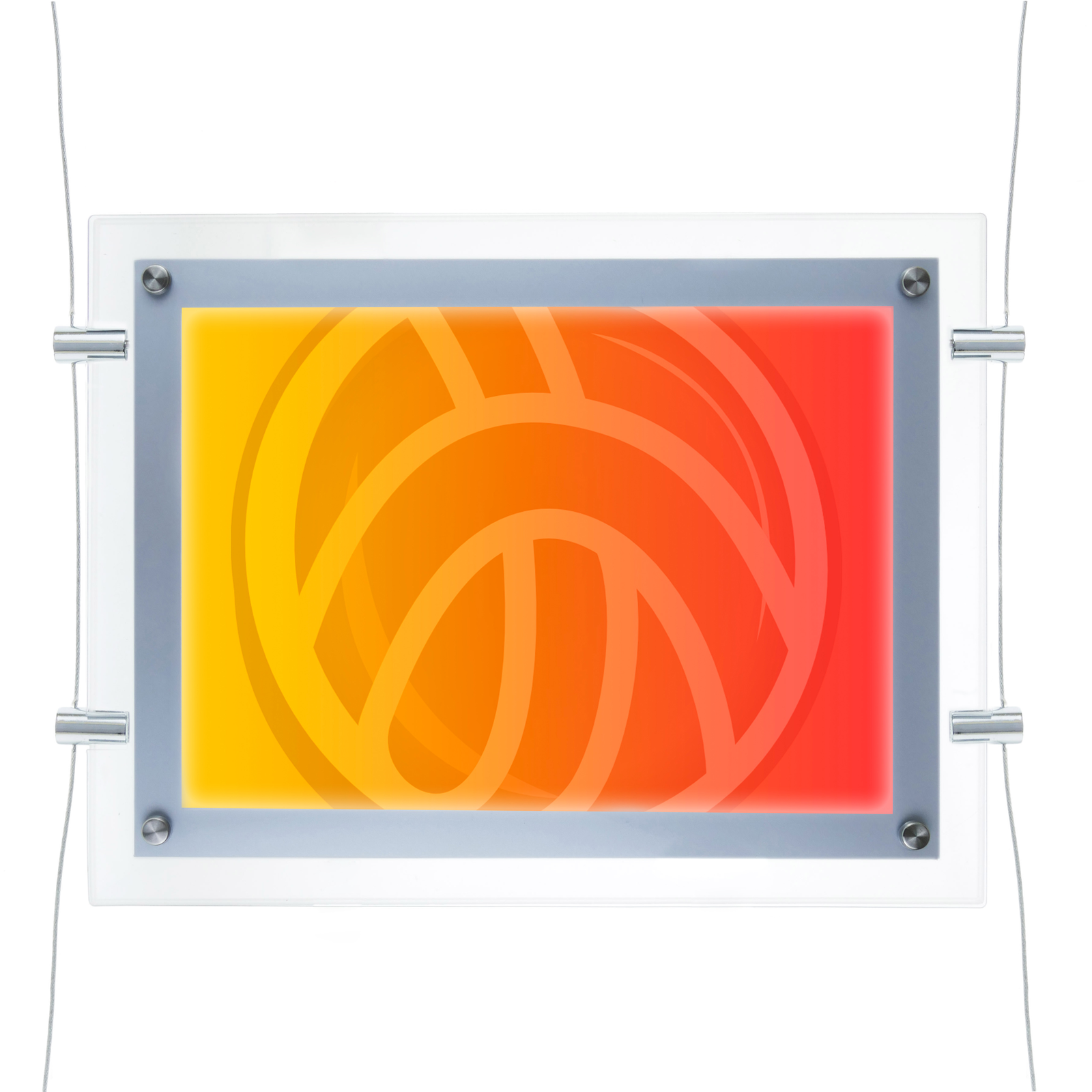 Cornice portafoto illuminata a LED A3 495x372mm metacrilato bifacciale per  cartelli pubblicitari - Cablematic
