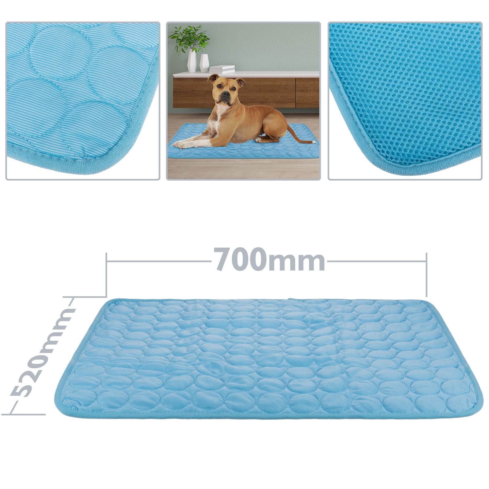 Alfombra impermeable para comedero y bebedero de mascotas - Cablematic