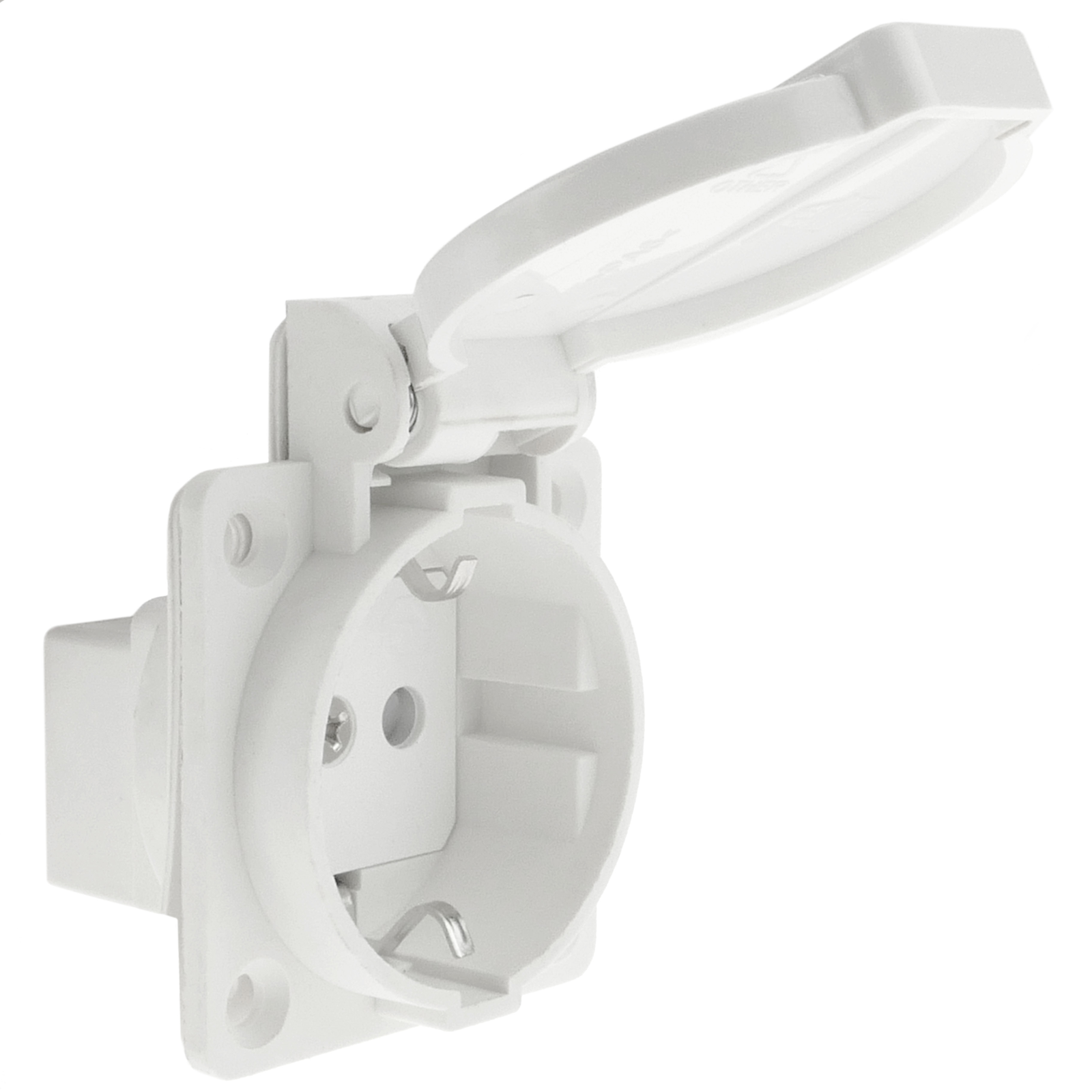 Toma de corriente empotrable para muebles IP44, interruptor universal,  blanco natural : : Bricolaje y herramientas