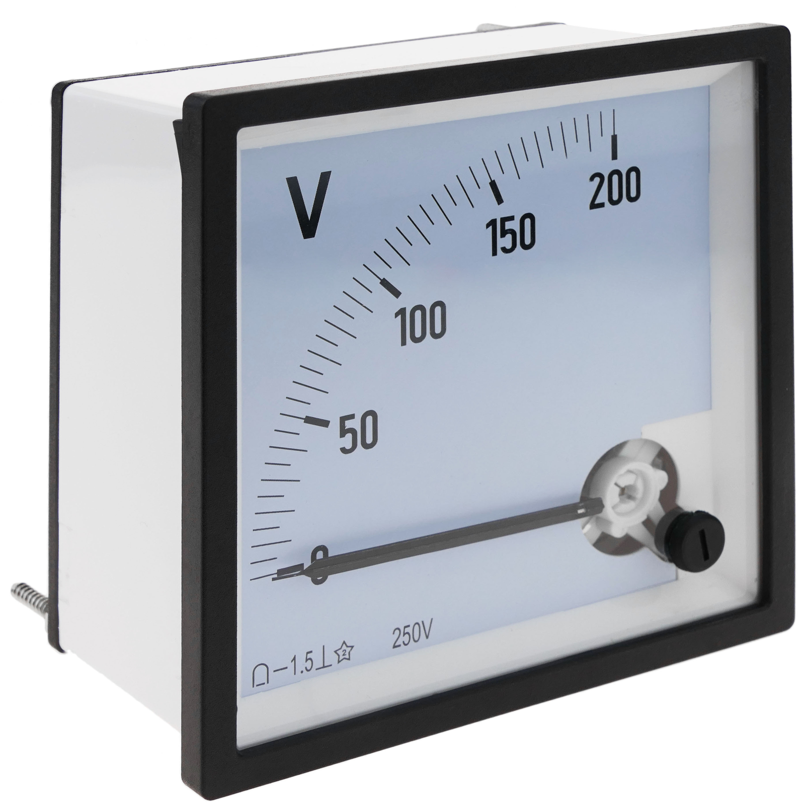 Electric analog square panel meter 96x96mm 200V voltmeter Cablematic