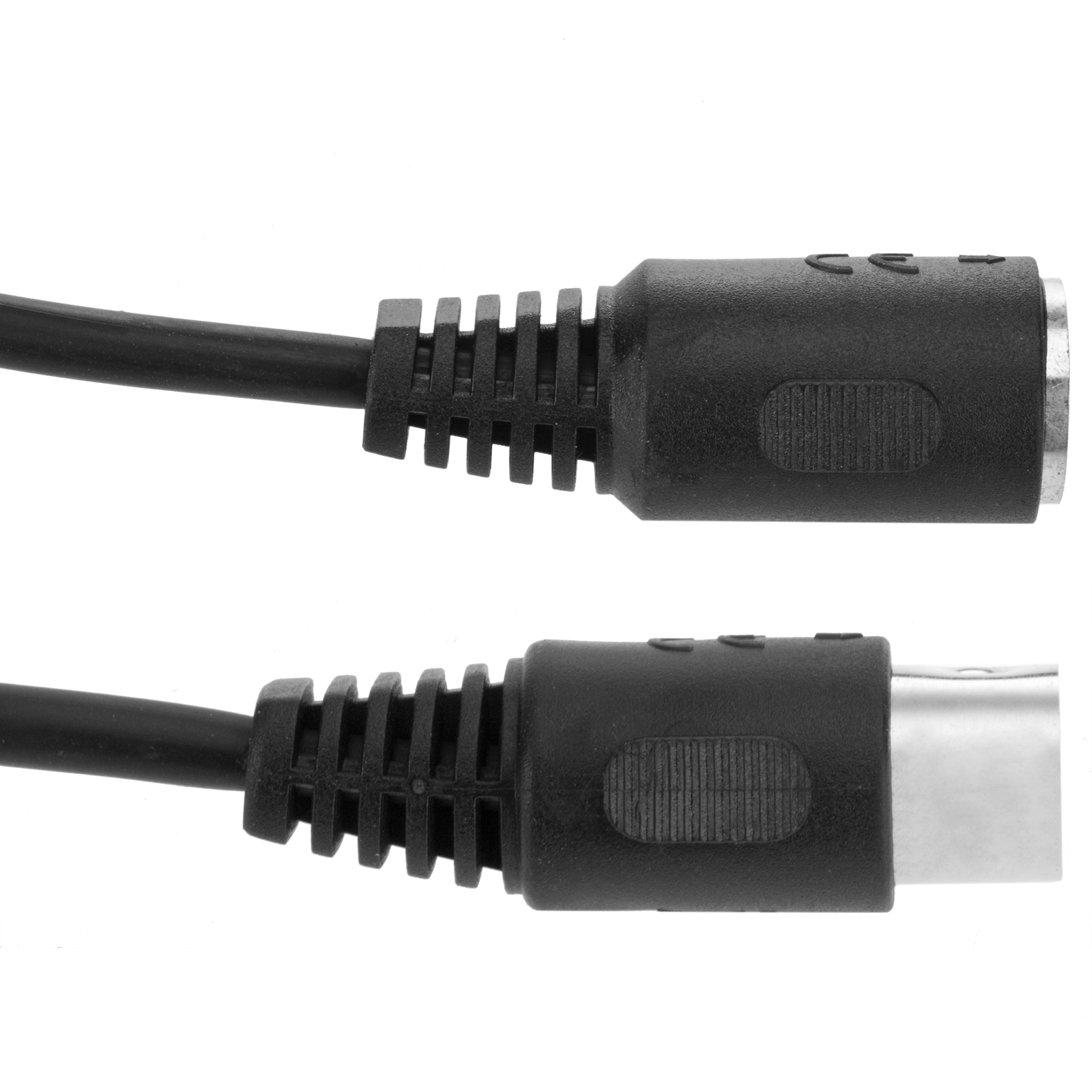 Coaxial antenna cable for television male / female 2.5m black - Cablematic