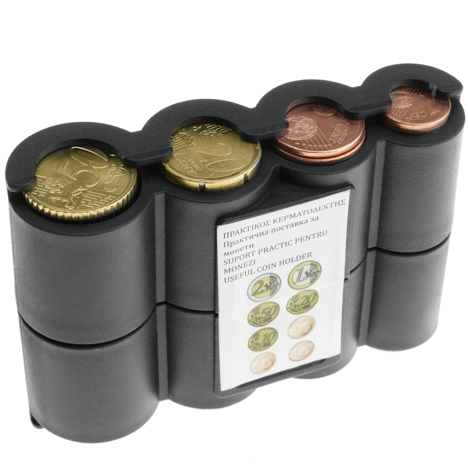 Distributeur de pièces de monnaie Euro Sac à main du serveur - avec porte- monnaie et porte-pièces avec ceinture et trieur d'euros et porte-monnaie  organisateur