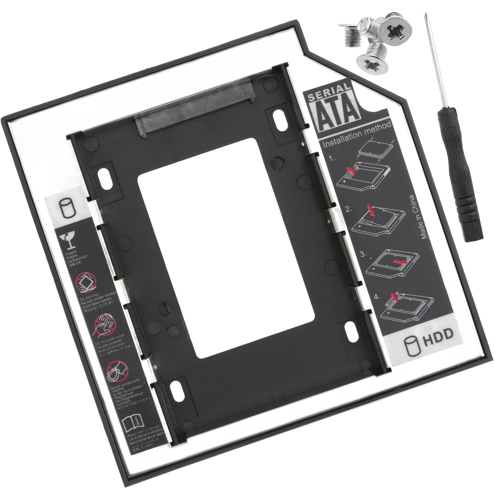 Adaptador de disco óptico ODD CD DVD a disco duro SATA 2.5 para ordenador  portátil 9.5mm - Cablematic