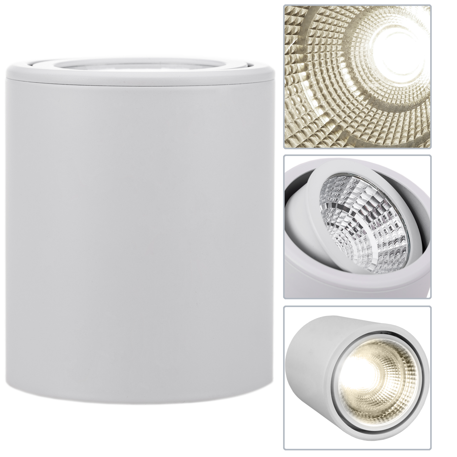 Foco LED de superficie con cabezal móvil Lámpara COB 7W 220VAC