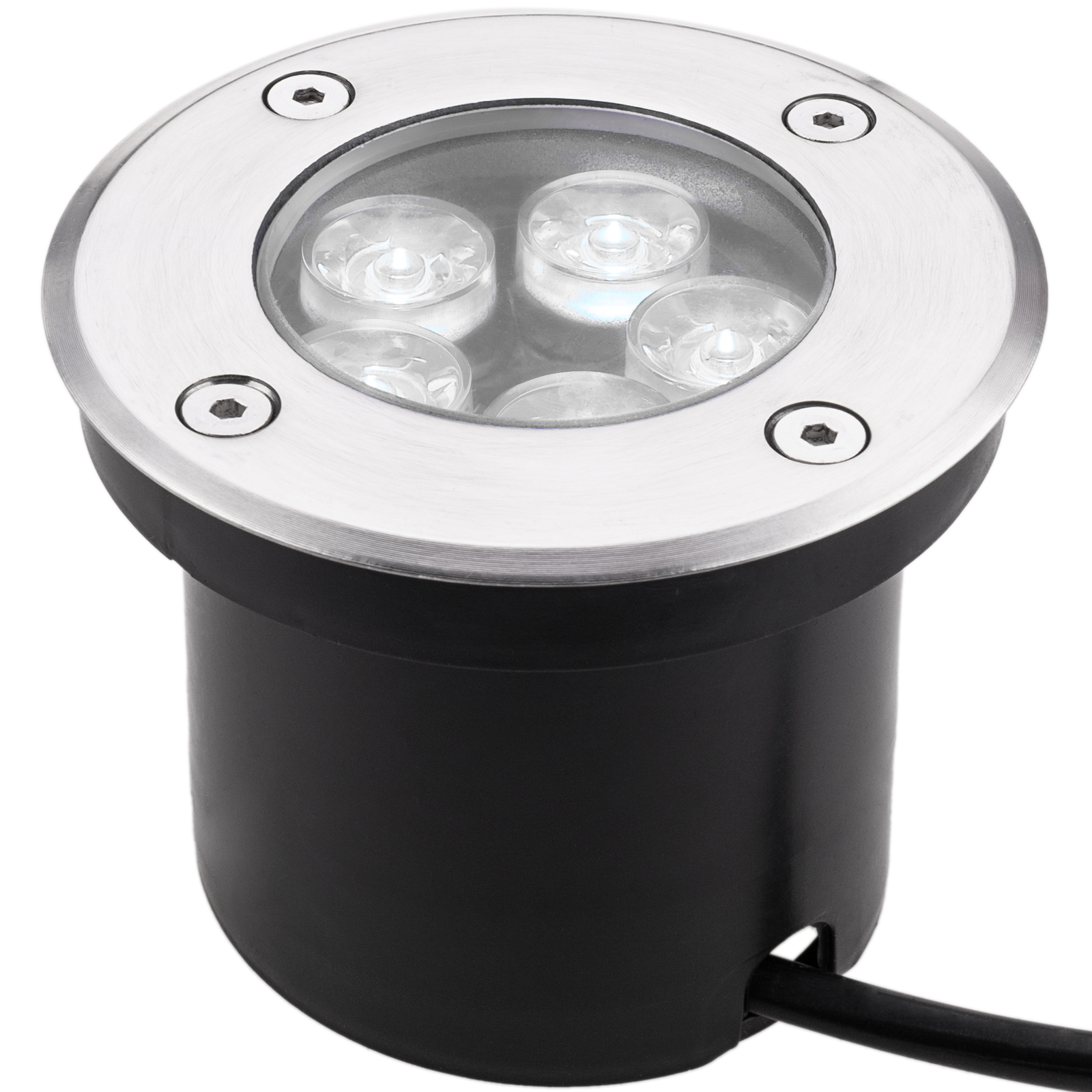 Aplique LED espejos de baños 5W Negro con fijación pinza o tornillos