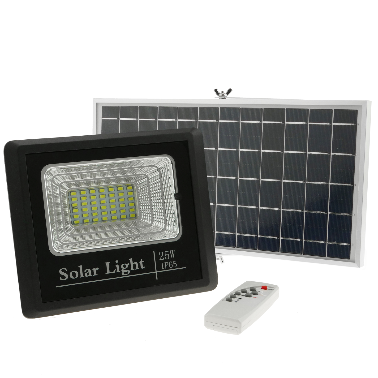LED light focus panel 25W outdoor IP65 with 5000 mAh rechargeable battery  and solar panel Cablematic