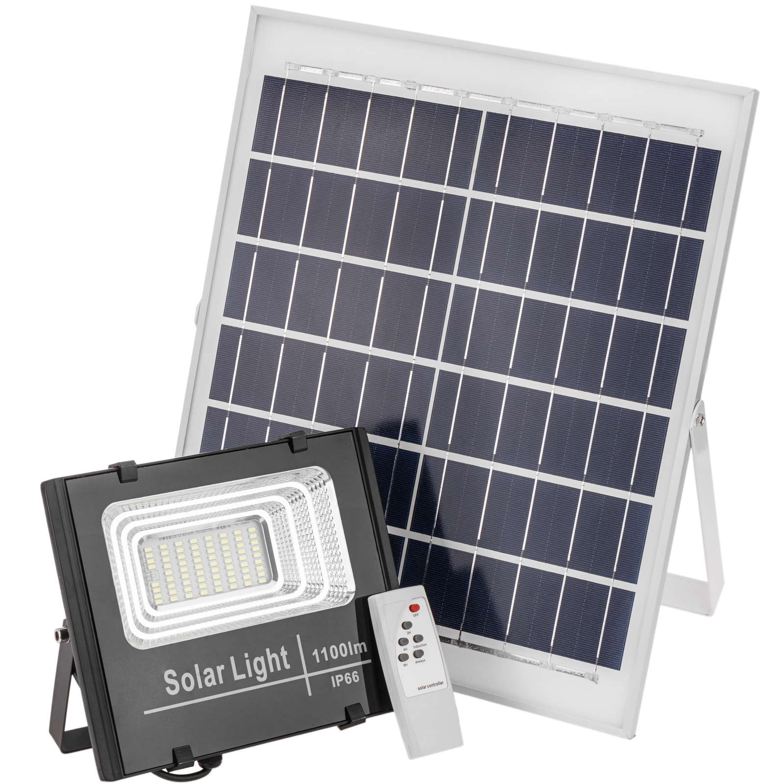 Foco de luz LED de 1100 lm para exterior IP66 con batería recargable 10000  mAh y panel solar - Cablematic