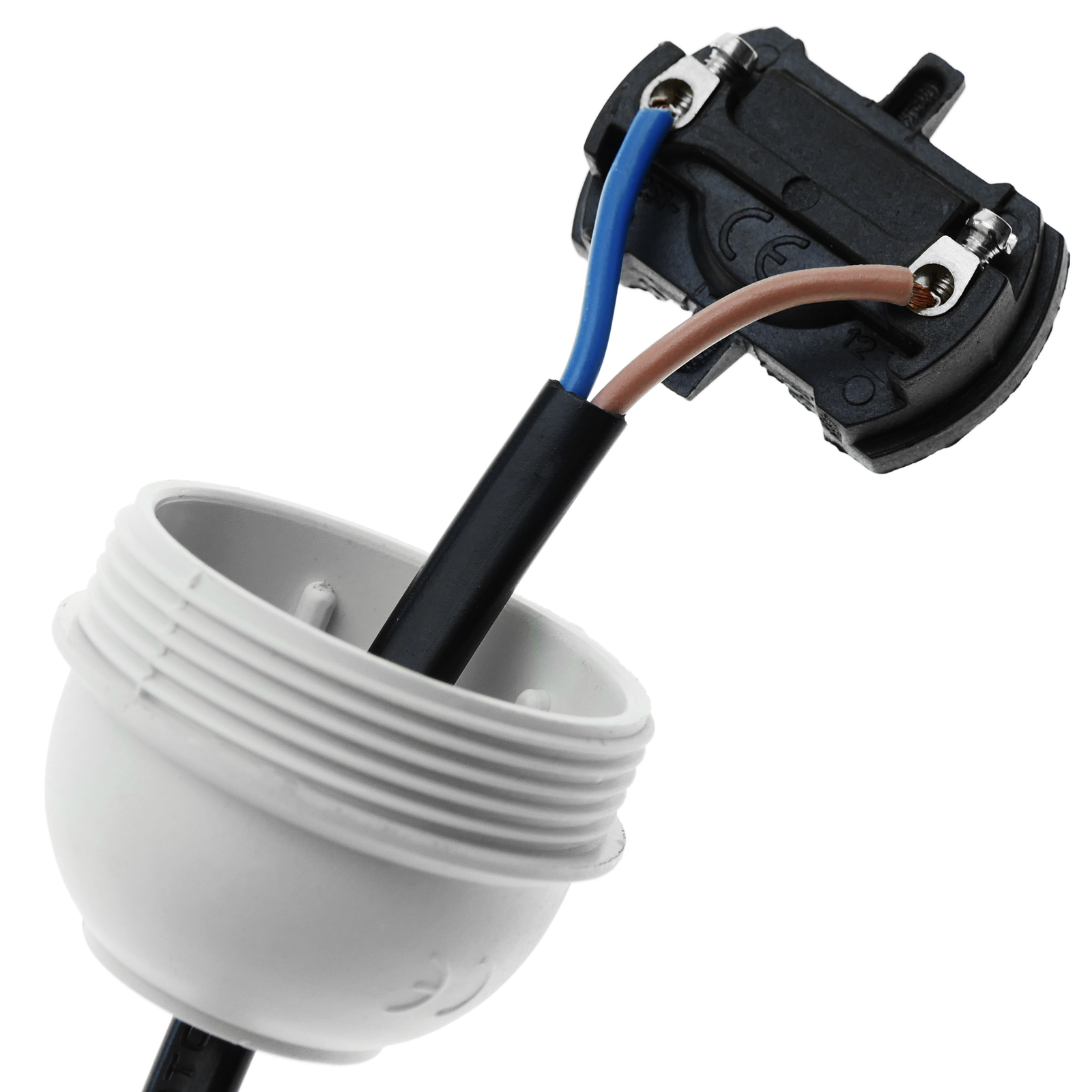 Cable de alimentación eléctrico H05VV-F 5m de enchufe schuko recto a bornes  3x1.50mm² - Cablematic