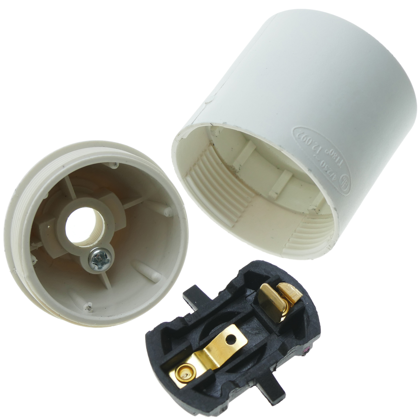 Portalampada per 1 lampadine E27 bianco - Cablematic