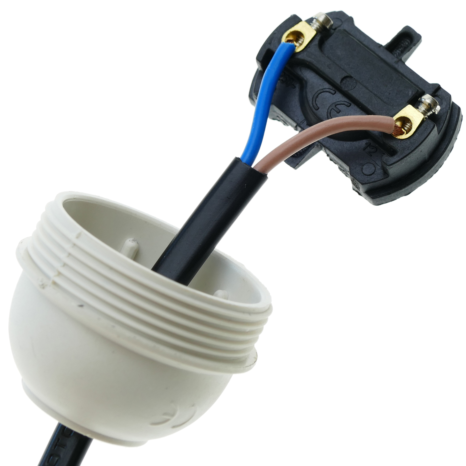 Portalampada per 1 lampadine E27 bianco - Cablematic