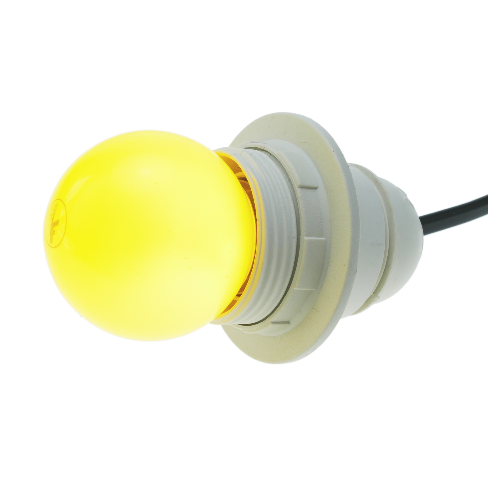 Support de lampe avec filetage extérieur pour 1 ampoule E27 blanc -  Cablematic