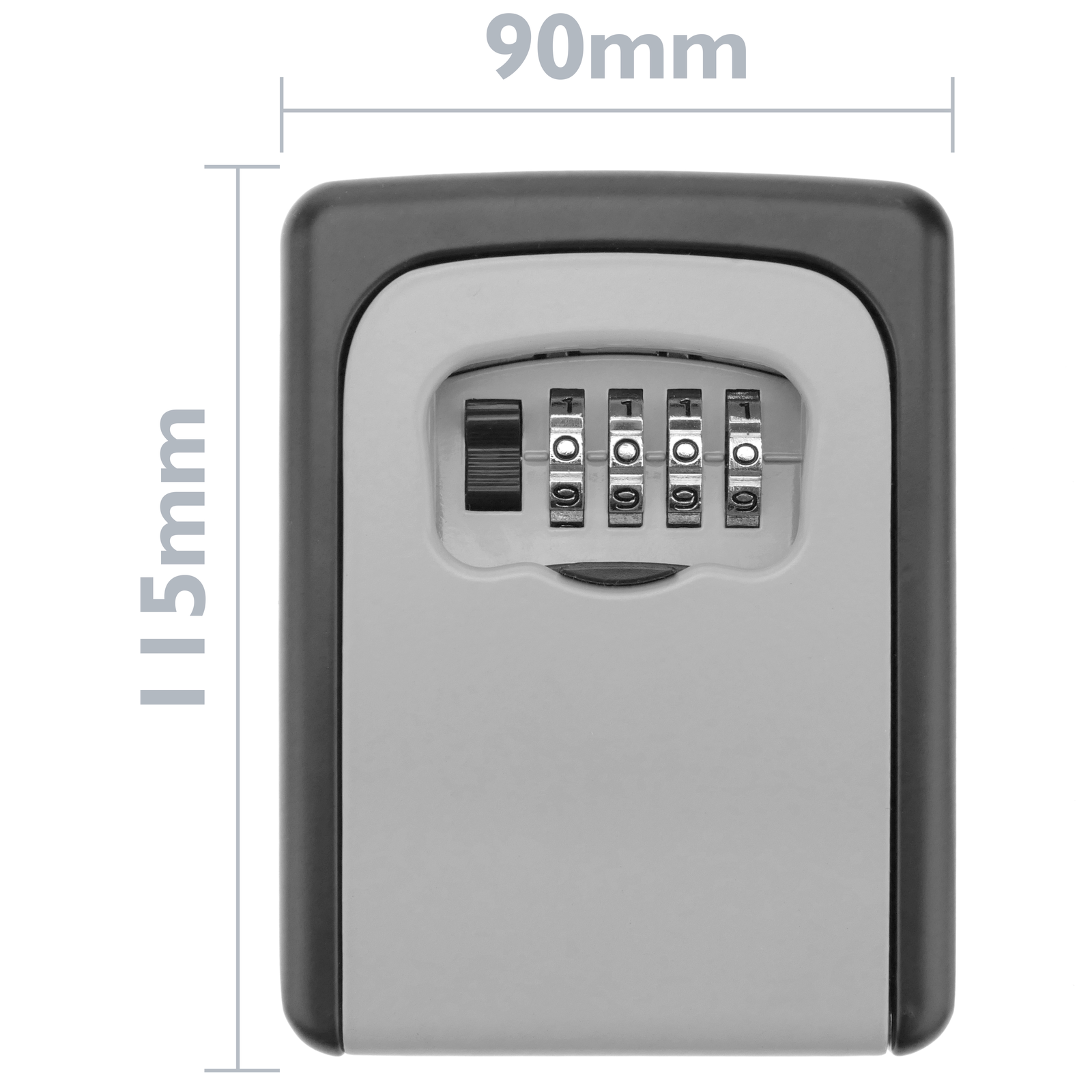 Nueva versión 2022] Caja de seguridad para llaves, caja de seguridad  exterior impermeable con cerradura de 4 dígitos