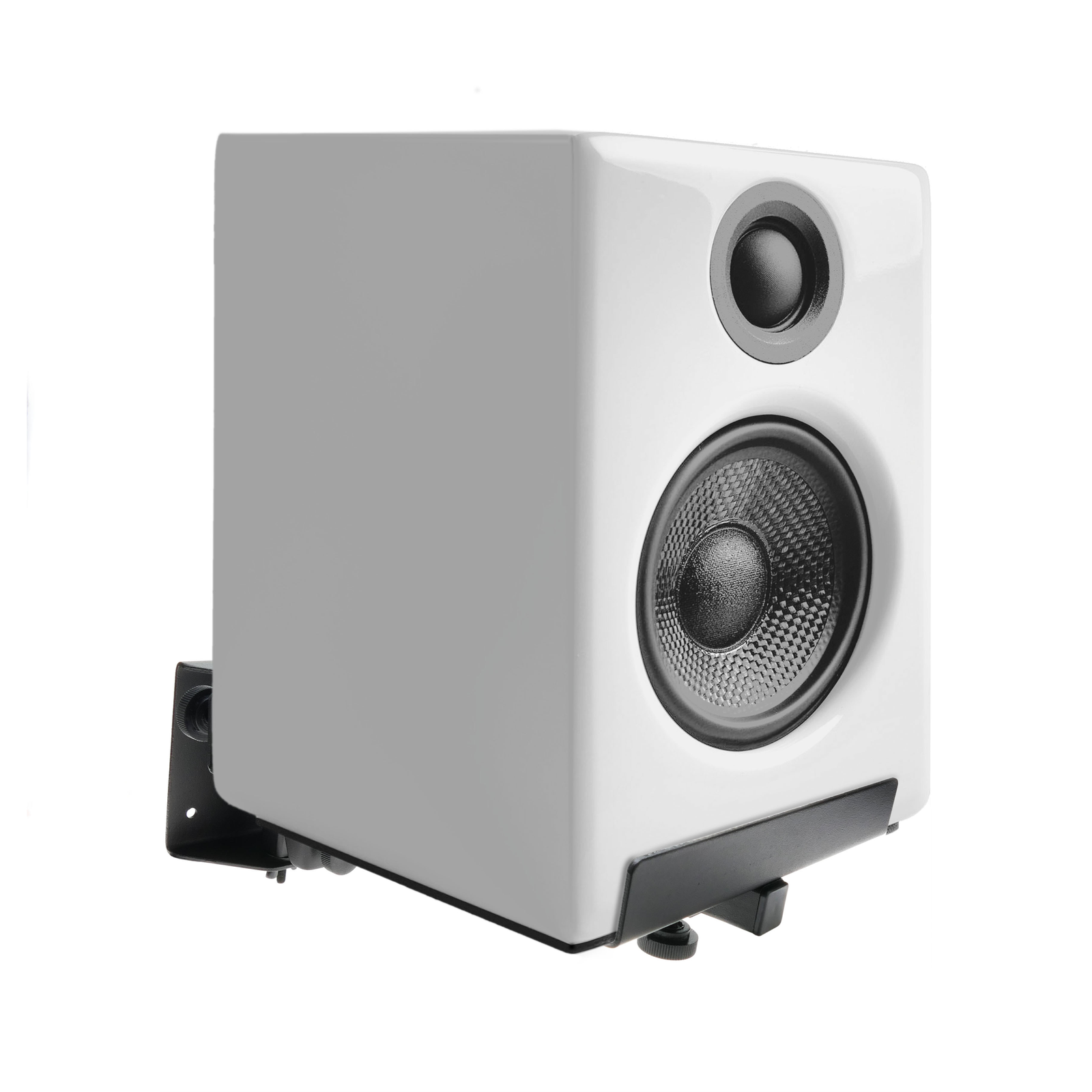 OUKMIC Par de soportes de altavoz de escritorio, soporte de monitor de  estudio de audio resistente, altura ajustable, bandeja universal de montaje  en