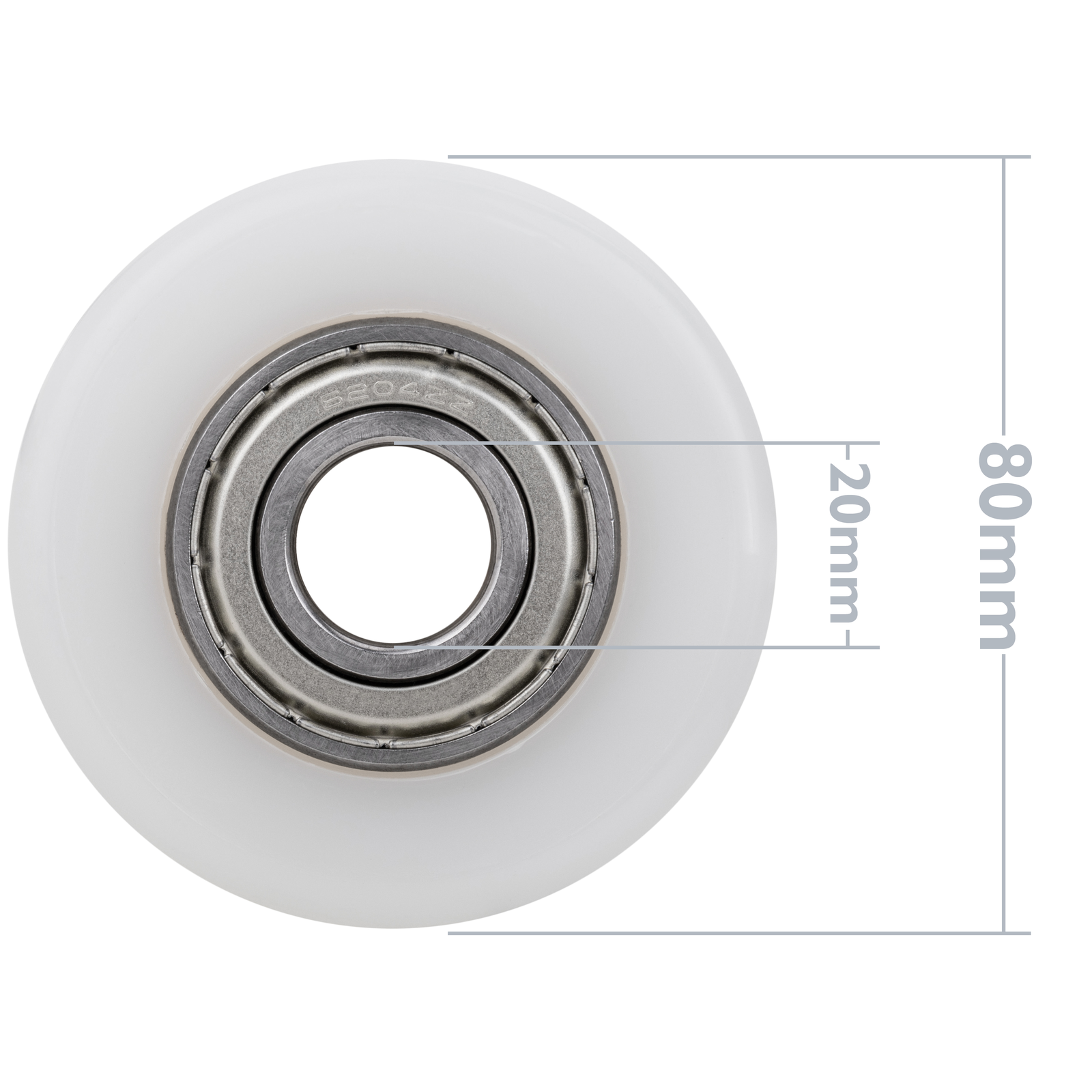 Ruota per transpallet Rullo per pallet di nylon 80x70 mm 700 Kg - Cablematic