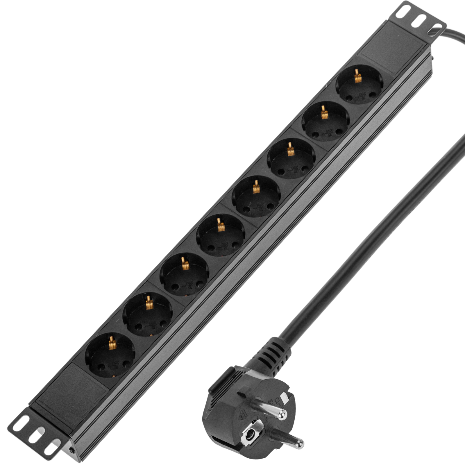 Phasak BNS 3518 Multiprise 8 prises pour rack 19 1U