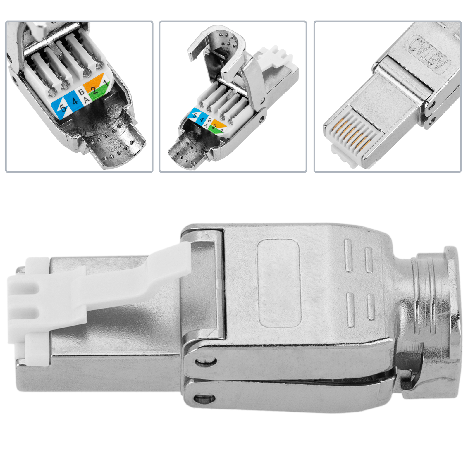 DELOCK - Connecteur RJ45 Cat.6A 1 pièce, gris, b…