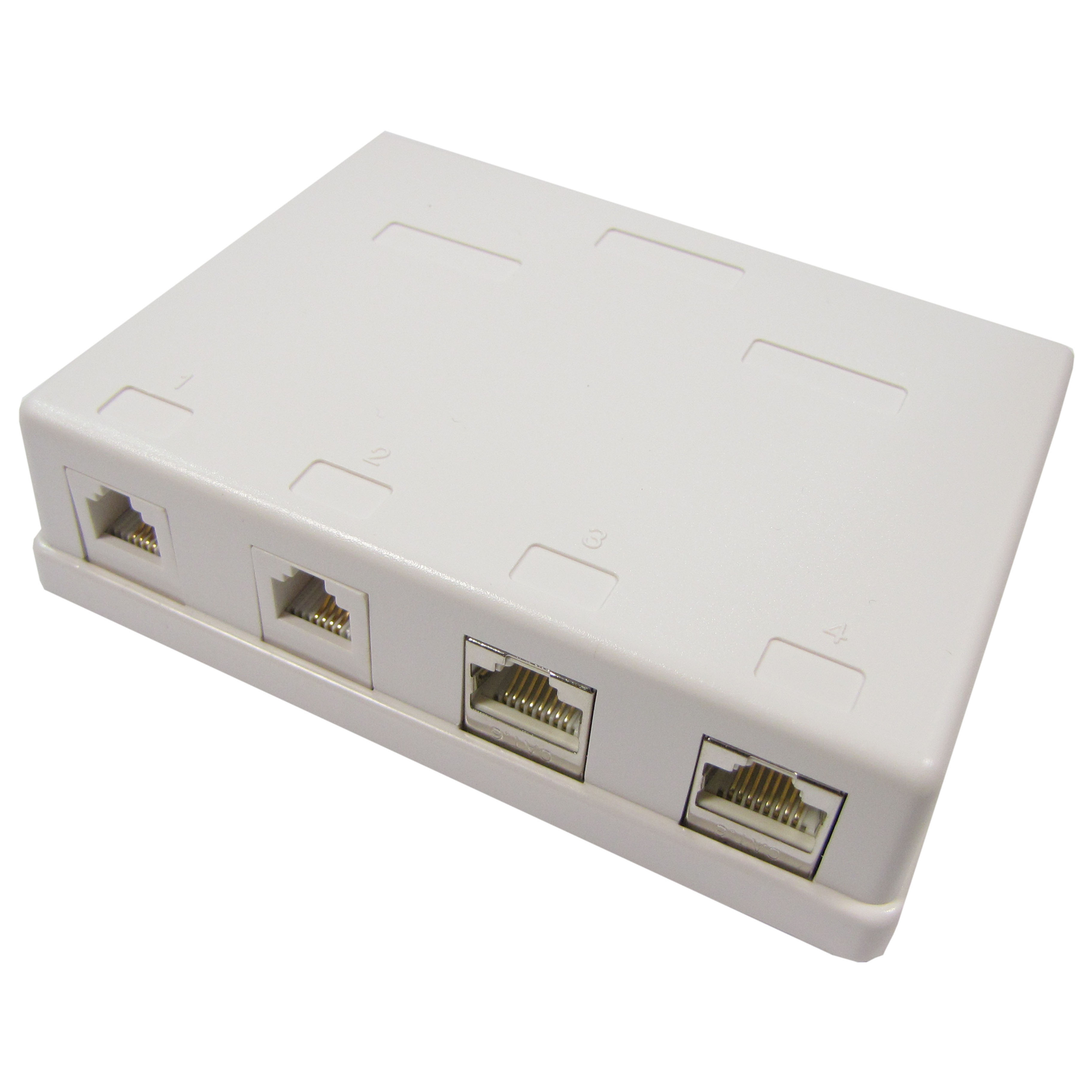 Presa telefonica RJ11 con salvaparete 80x80mm bianco - Cablematic