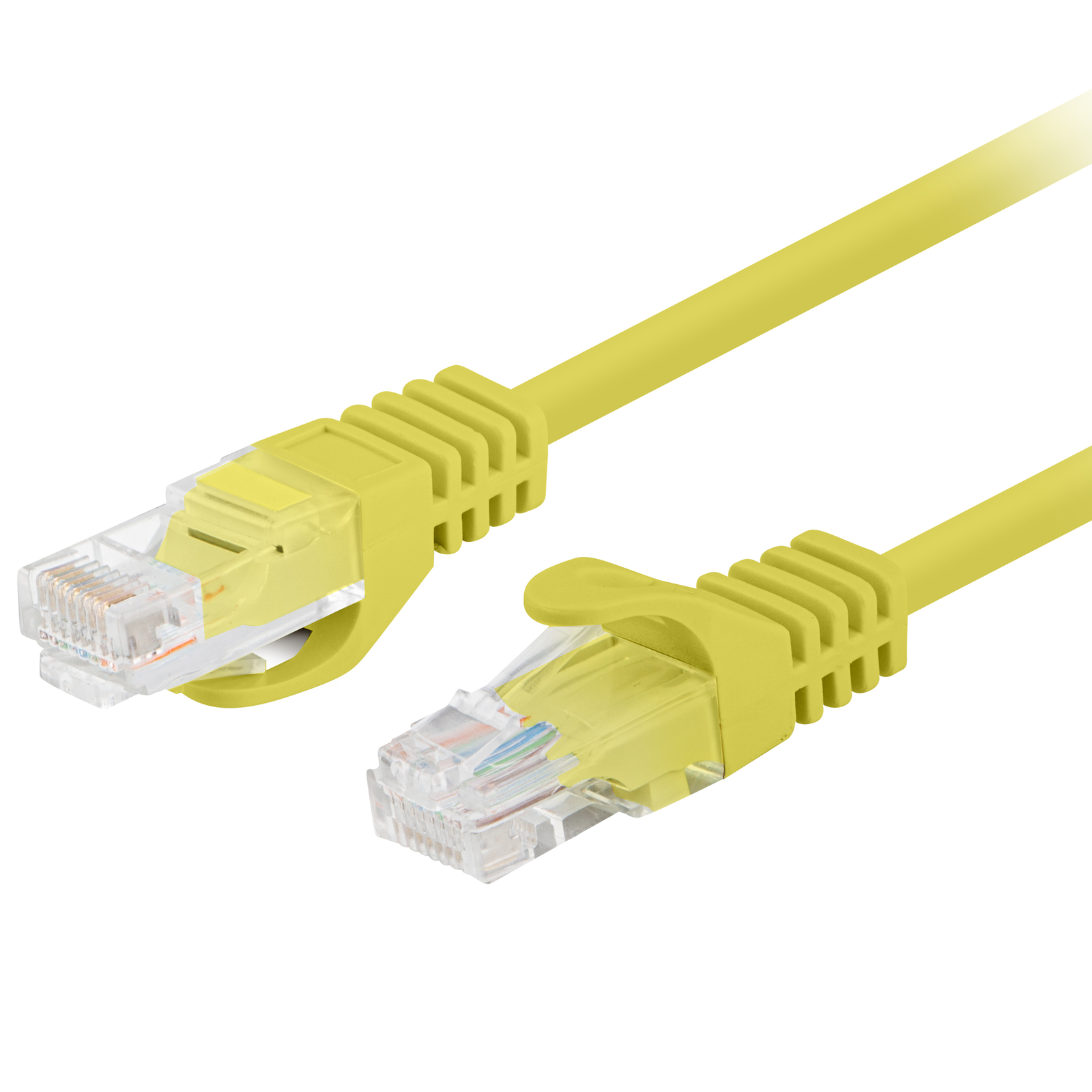 Câble Ethernet réseau 1m UTP catégorie 5e jaune - Cablematic